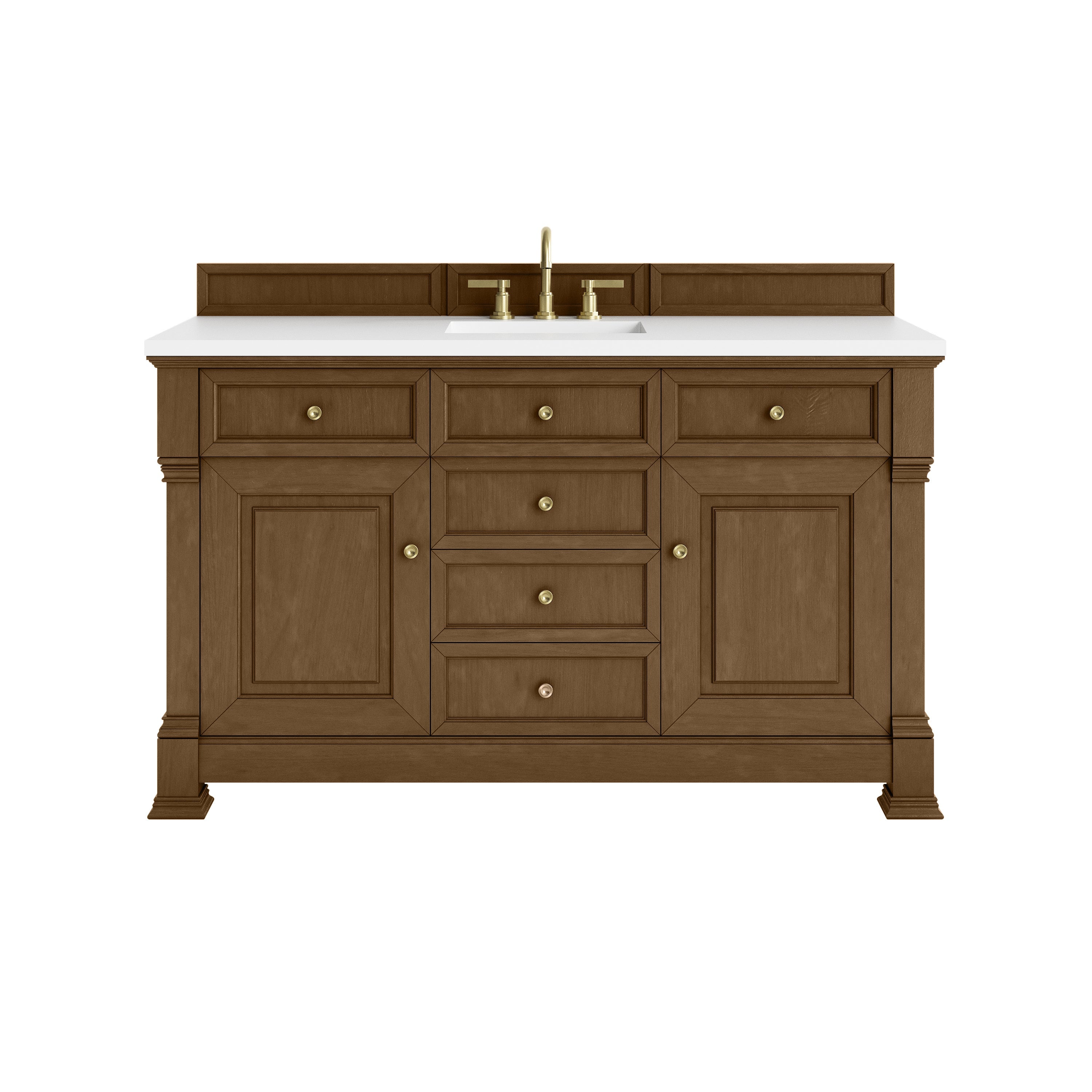 Honey Oak / White Zeus - 3 Faucet Holes