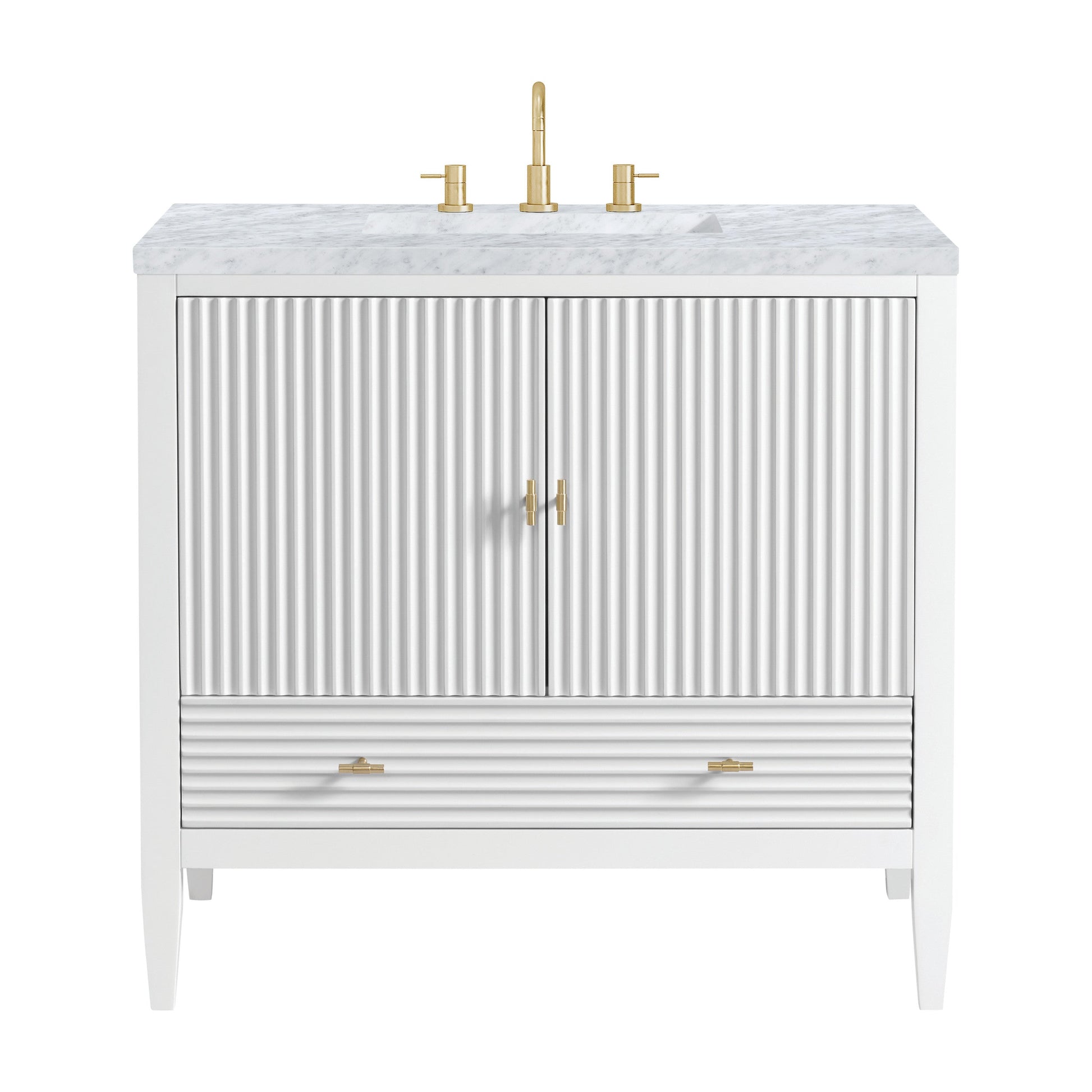 Bright White / Carrara White - 3 Faucet Holes