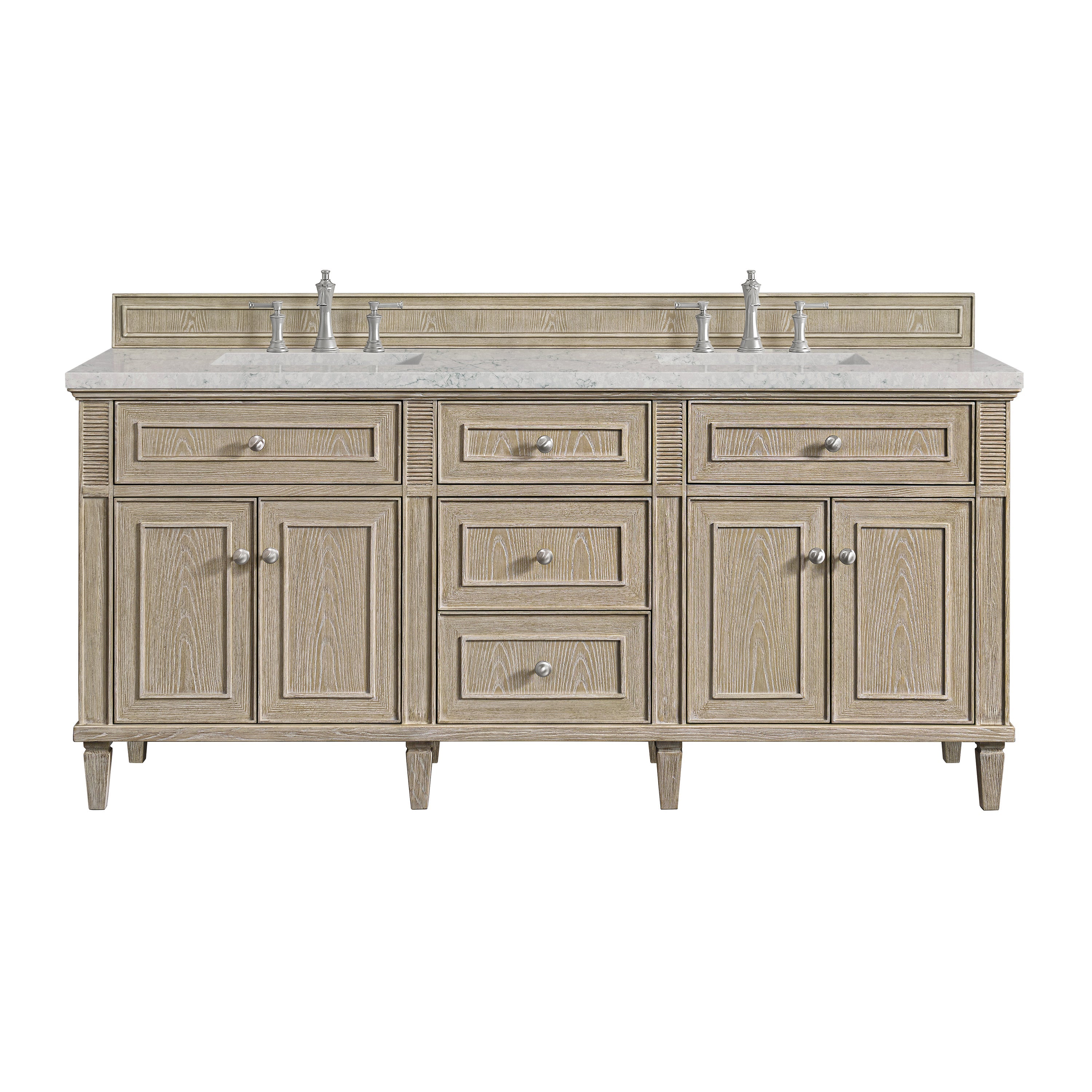 Whitewashed Oak / Eternal Jasmine Pearl - 3 Faucet Holes