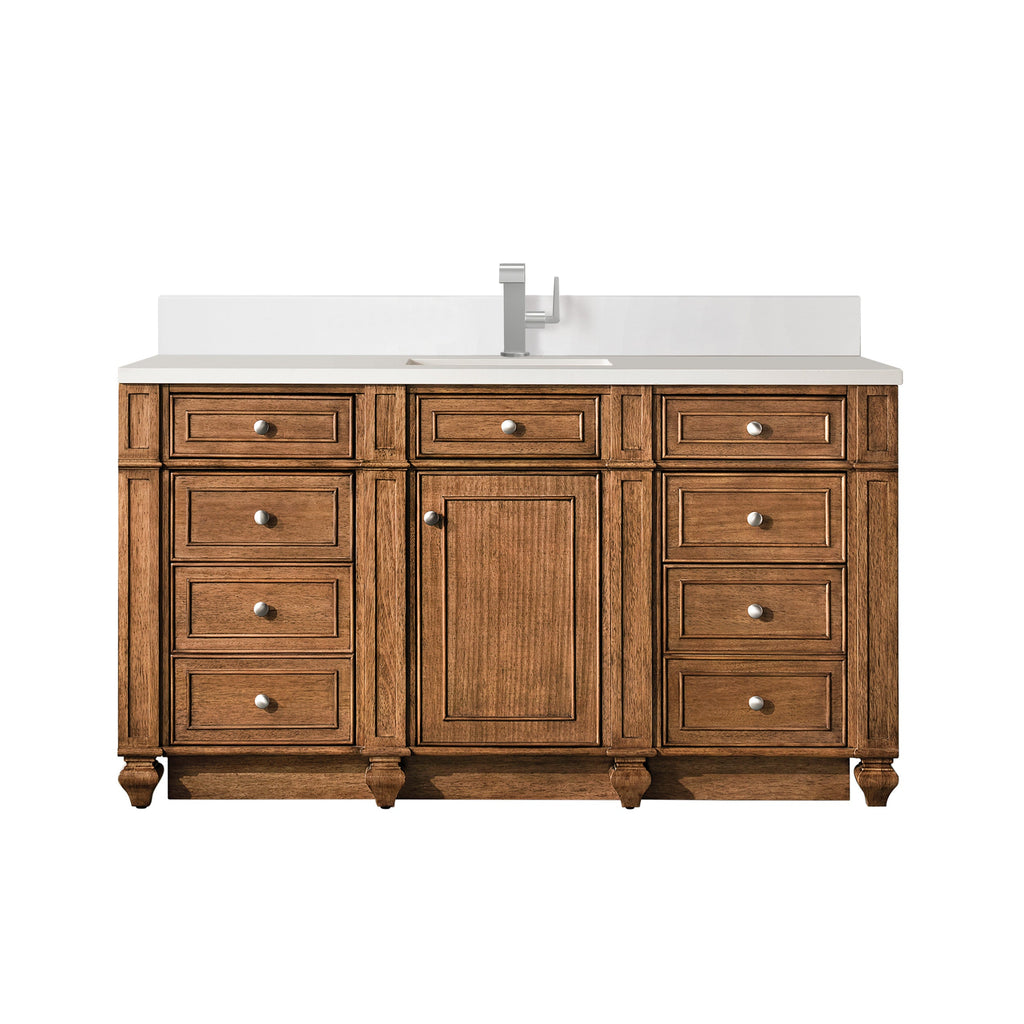 Saddle Brown / White Zeus - 1 Faucet Hole