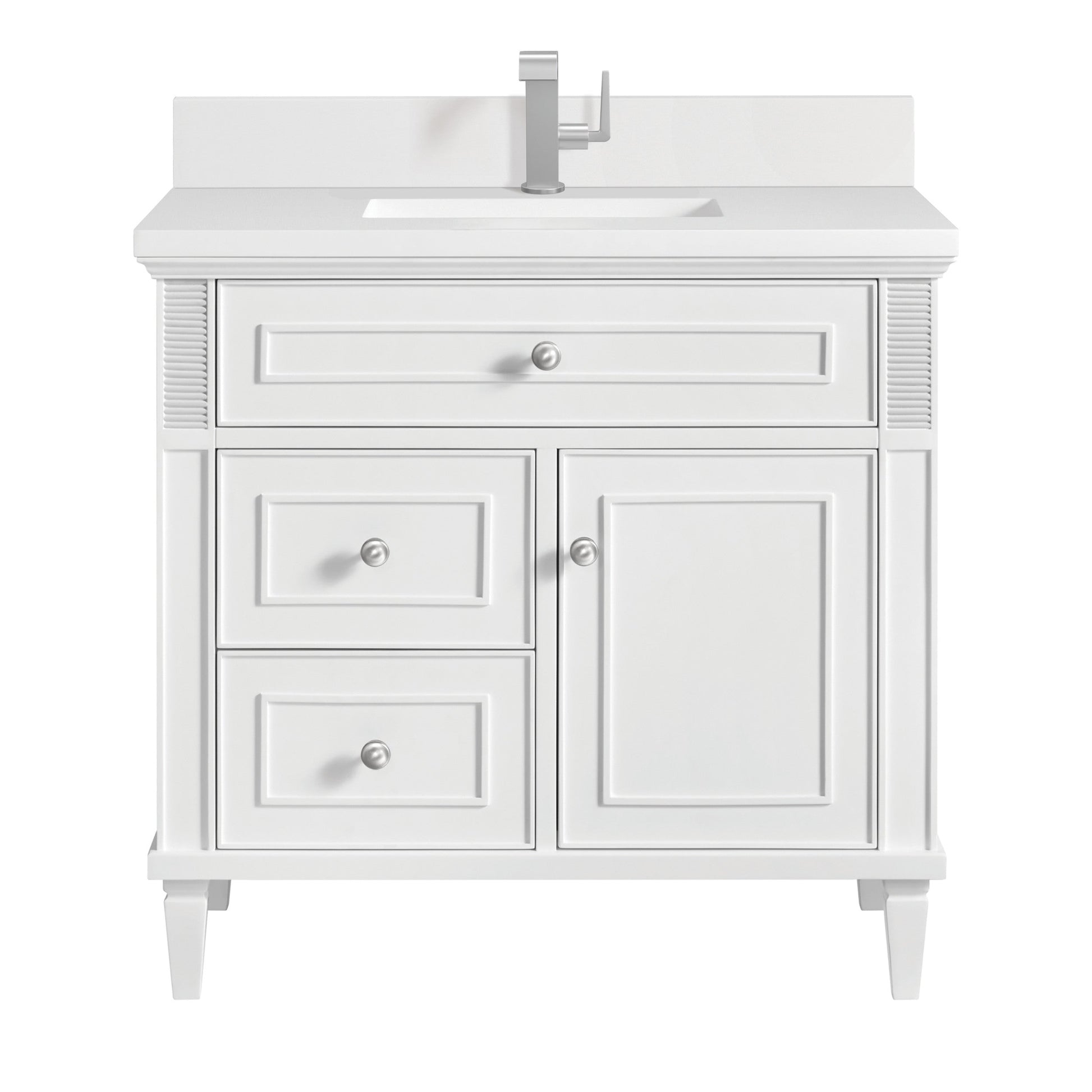 Bright White / White Zeus - 1 Faucet Hole