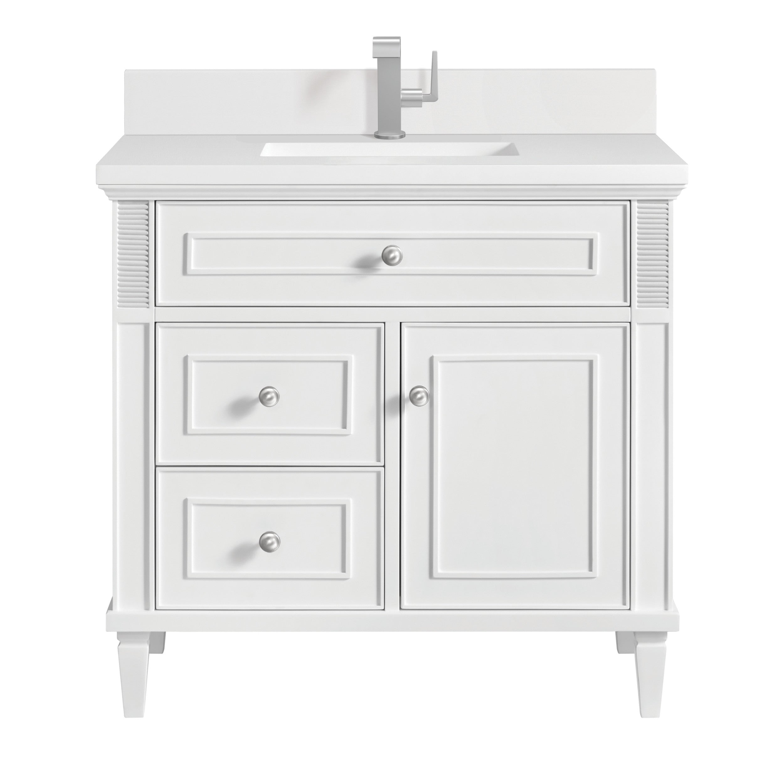 Bright White / White Zeus - 1 Faucet Hole