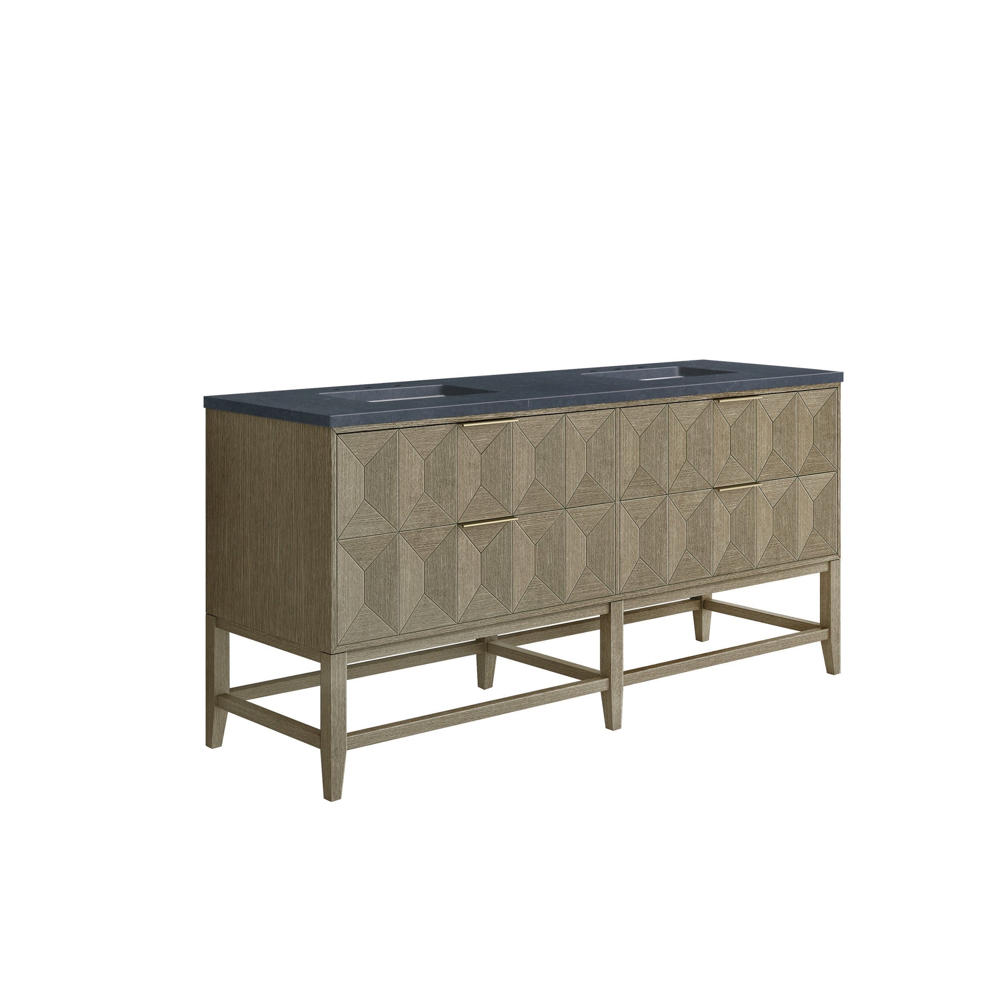 Pebble Oak / Charcoal Soapstone - 3 Faucet Holes