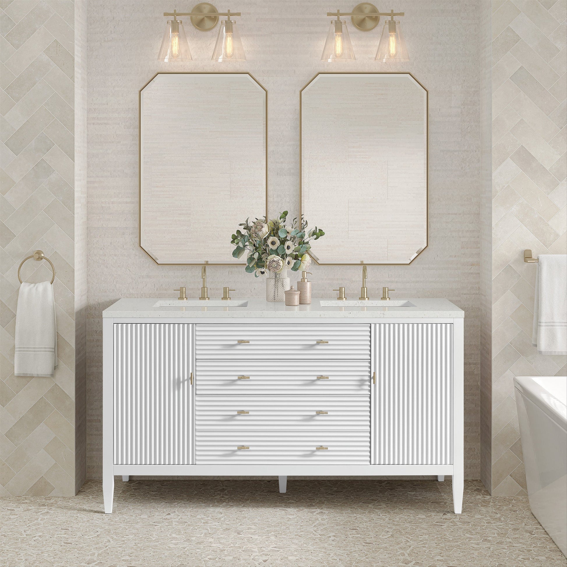 Bright White / Lime Delight - 3 Faucet Holes