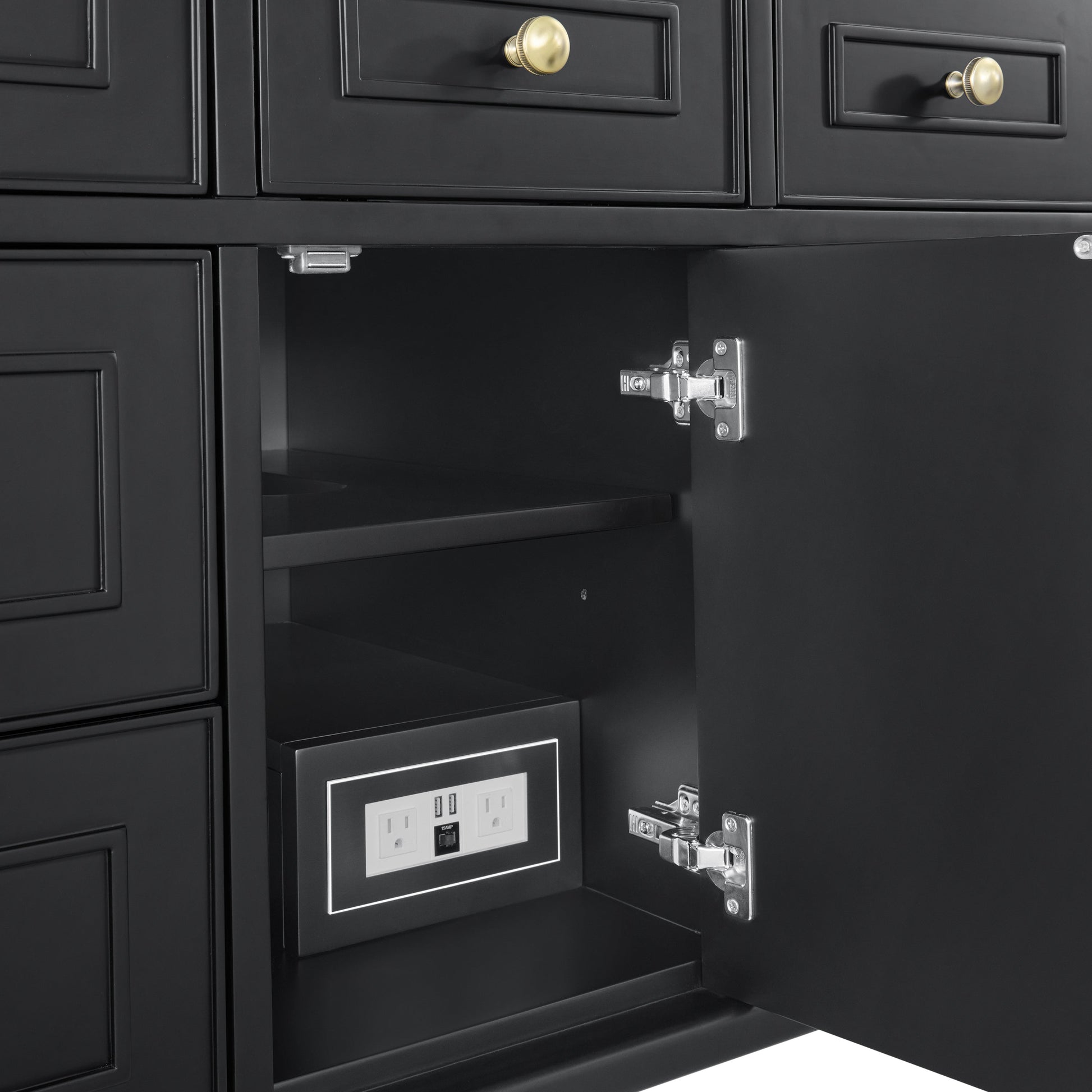 Black Onyx / Victorian Silver - 3 Faucet Holes