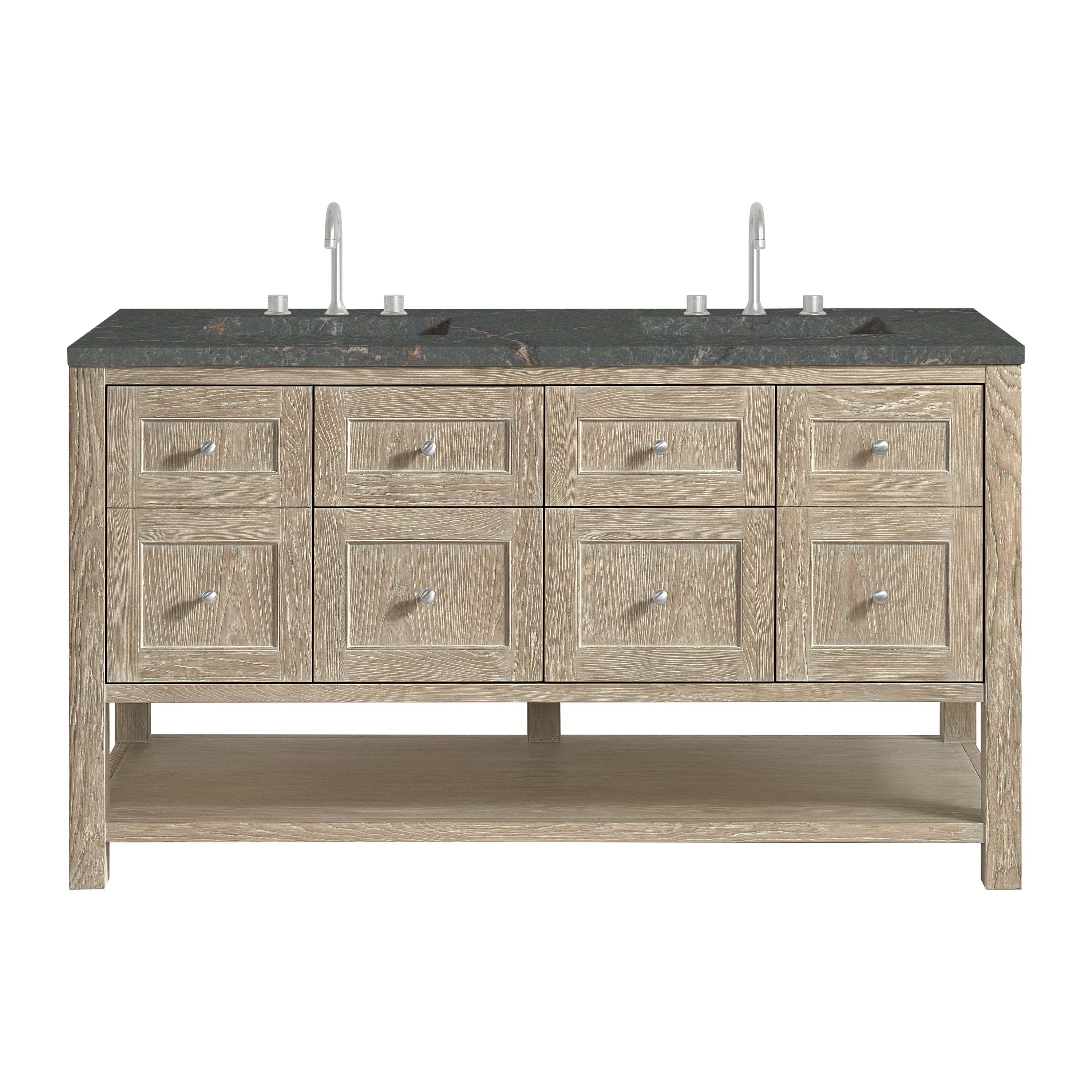 Whitewashed Oak / Parisien Bleu - 3 Faucet Holes