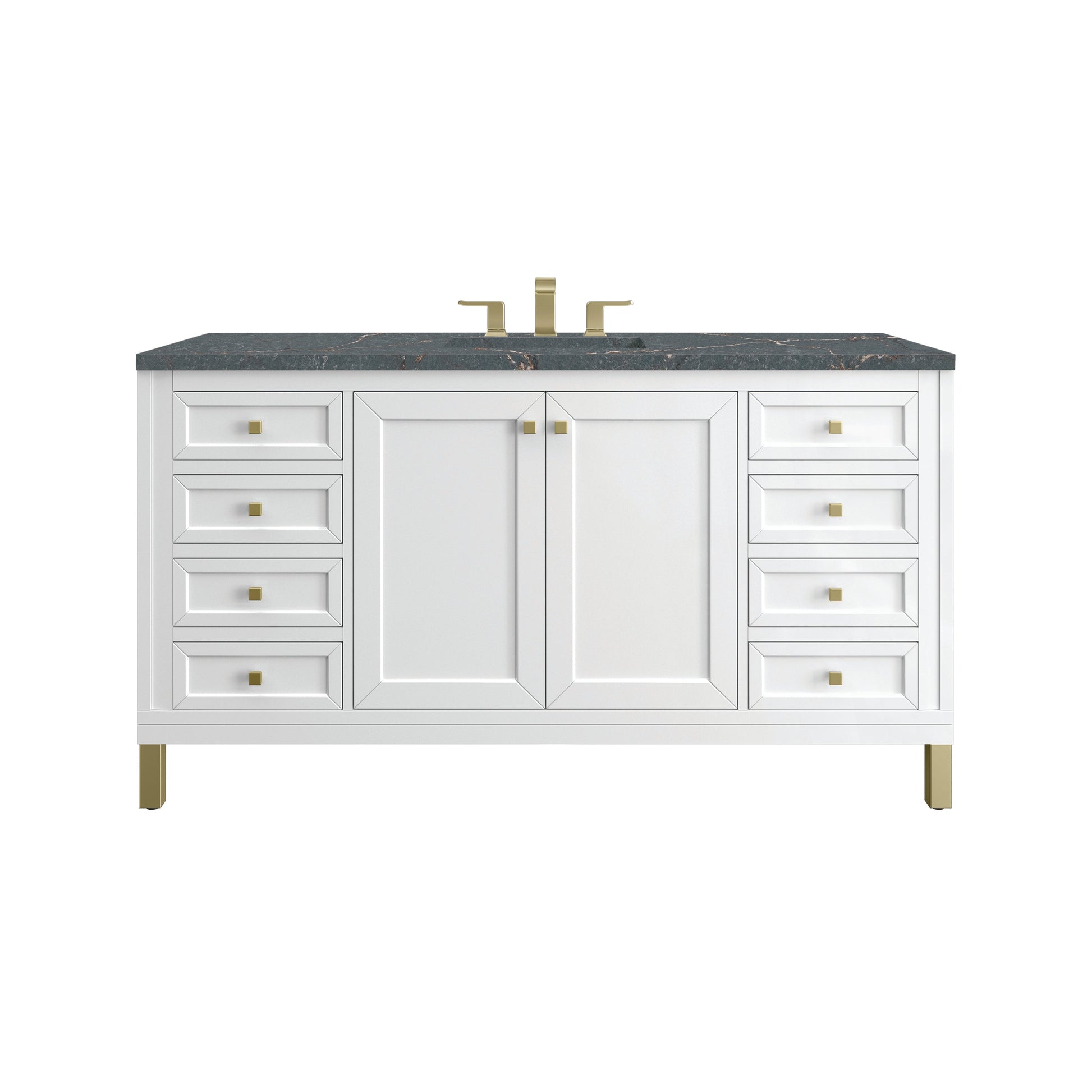 Glossy White / Parisien Bleu - 3 Faucet Holes