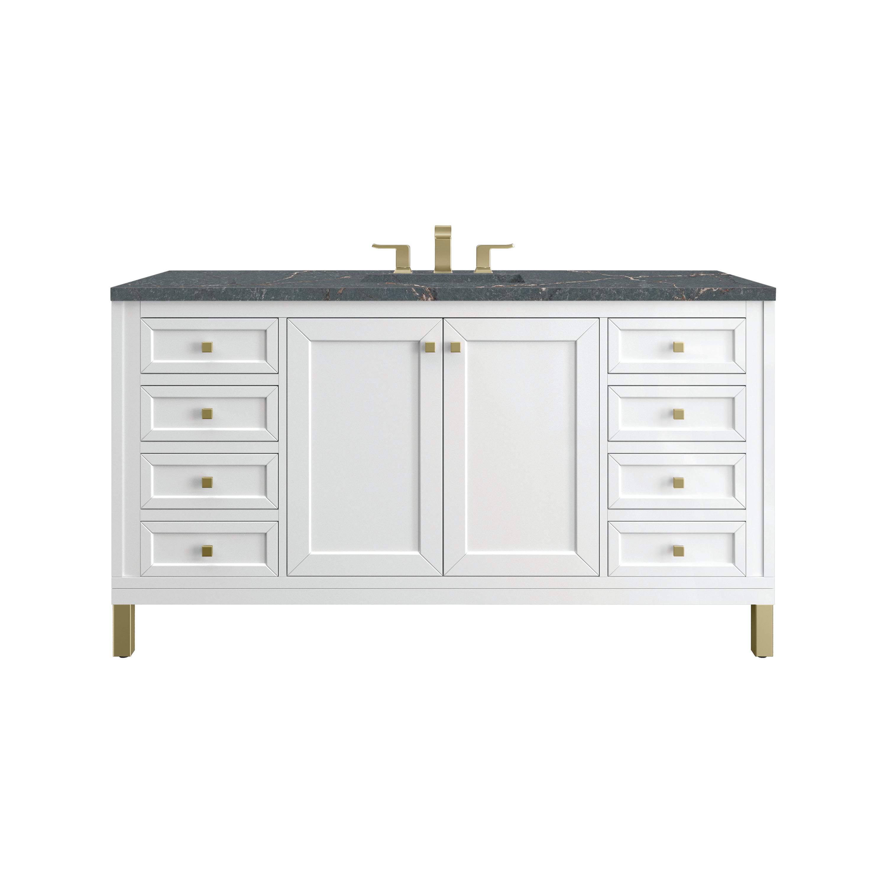 Glossy White / Parisien Bleu - 3 Faucet Holes