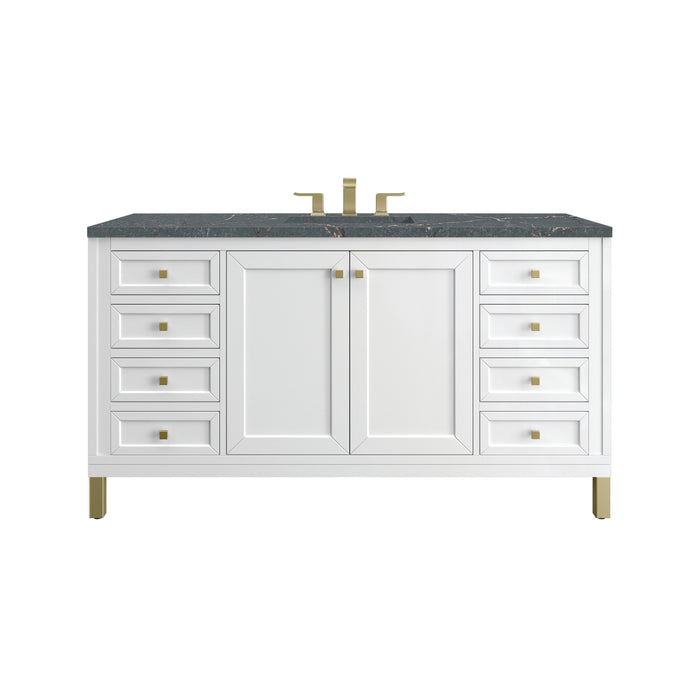 Glossy White / Parisien Bleu - 3 Faucet Holes