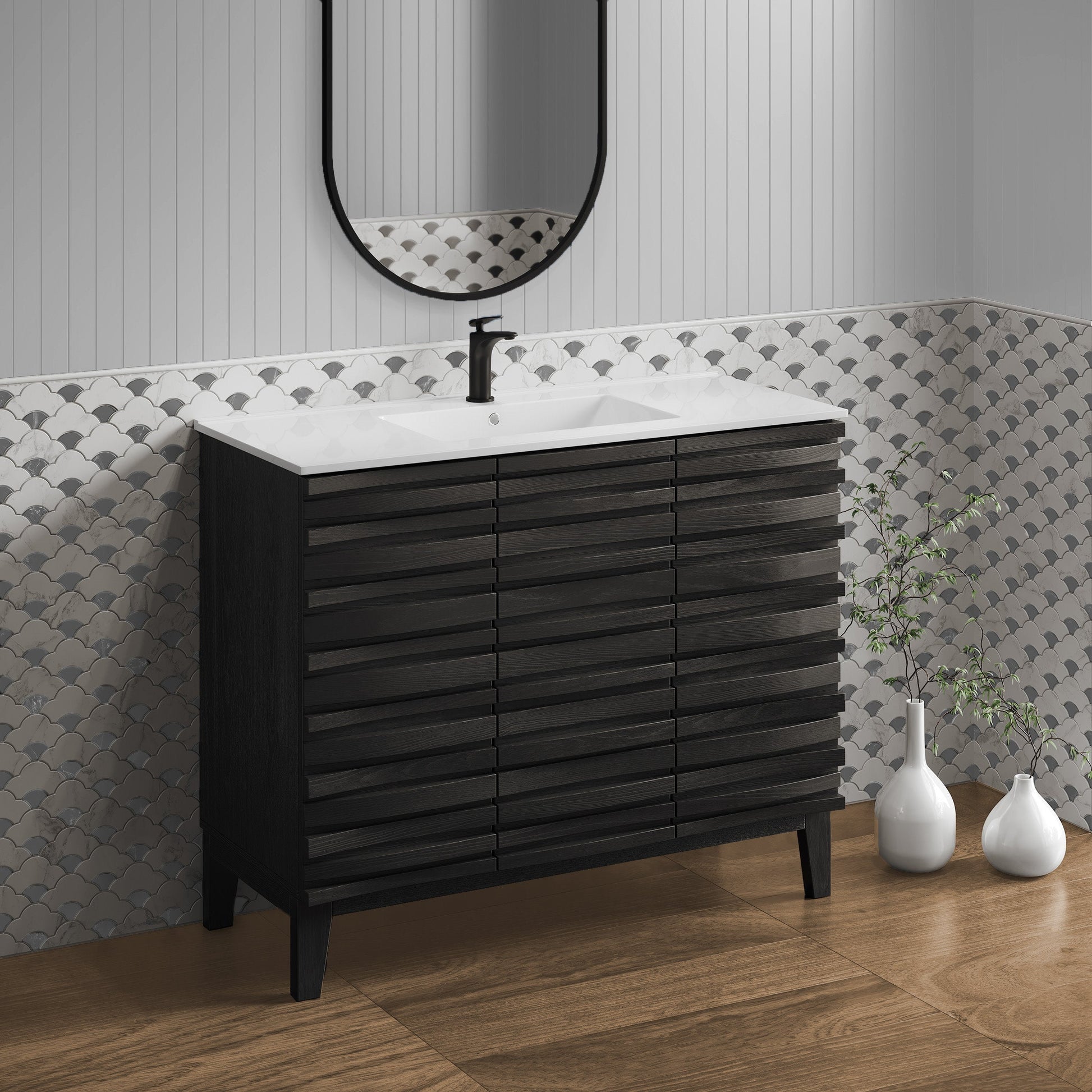 Black Oak / White / 1-Hole