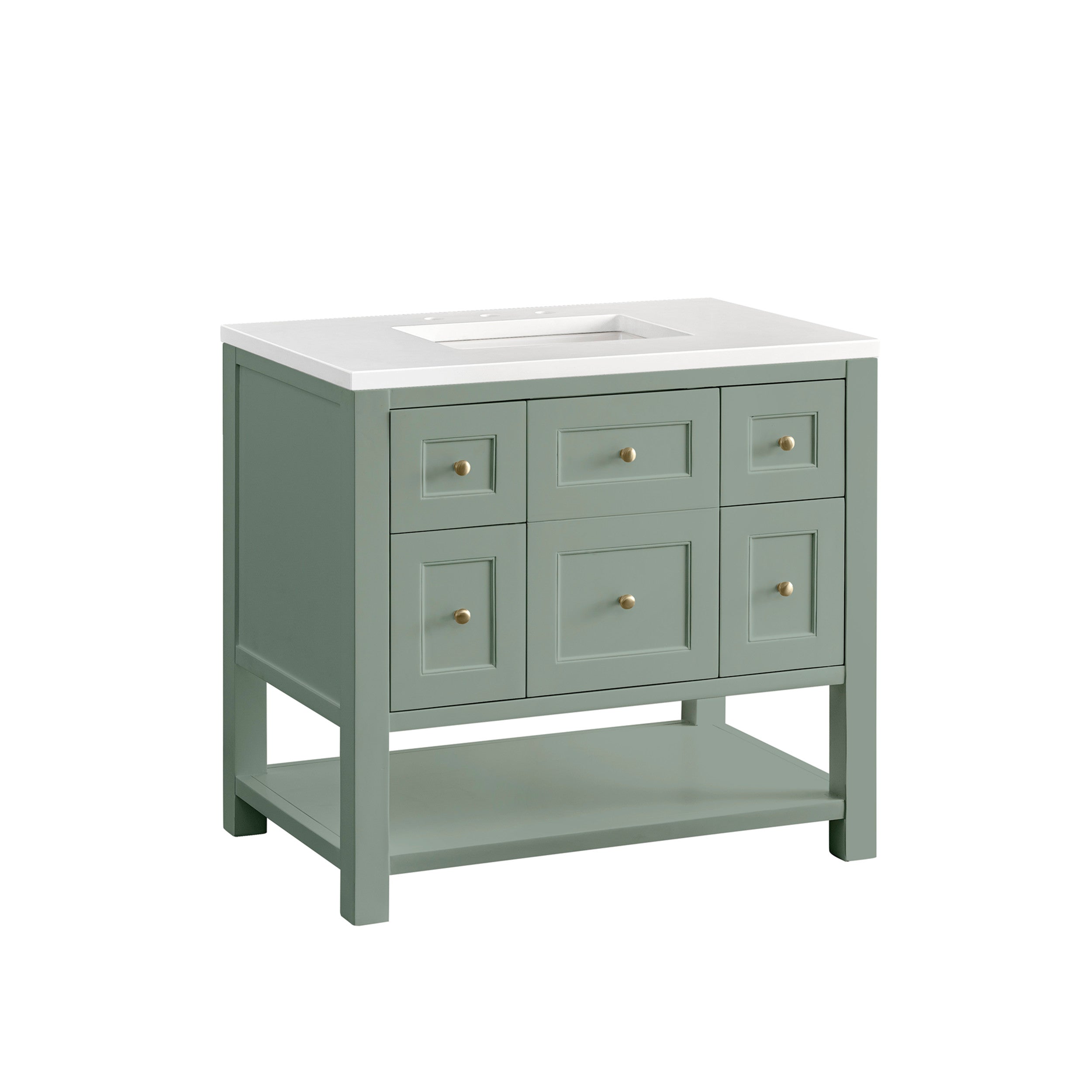 Smokey Celadon / White Zeus - 3 Faucet Holes