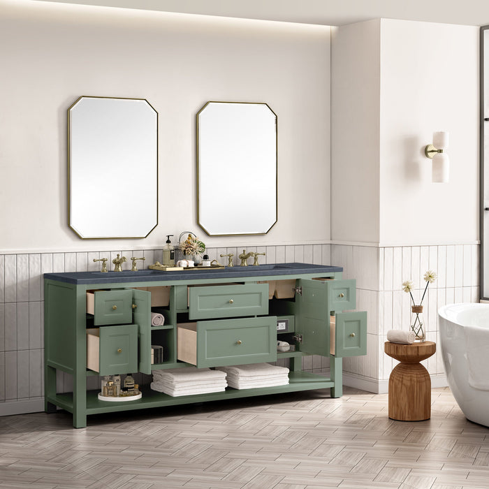 Smokey Celadon / Charcoal Soapstone - 3 Faucet Holes