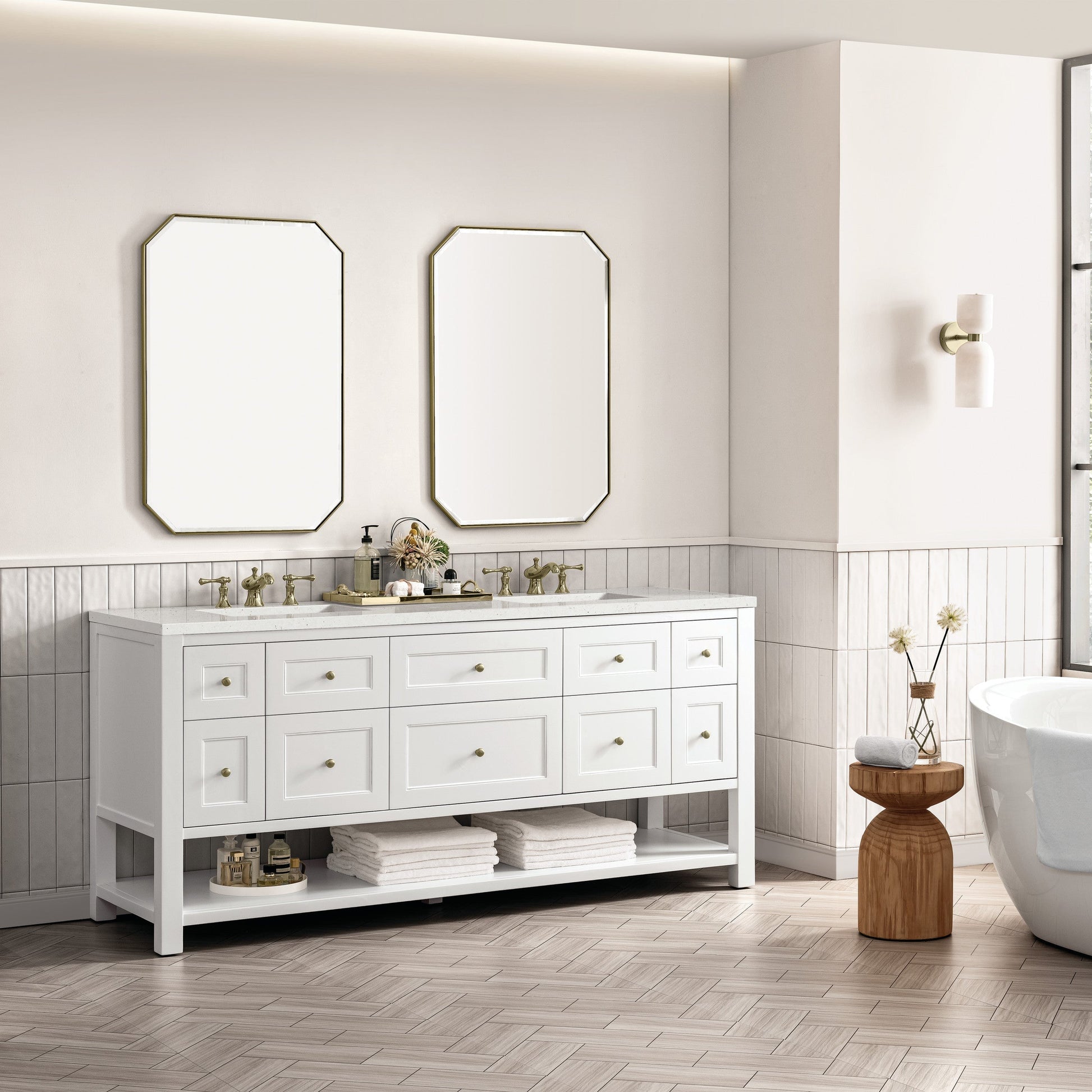 Bright White / Lime Delight - 3 Faucet Holes