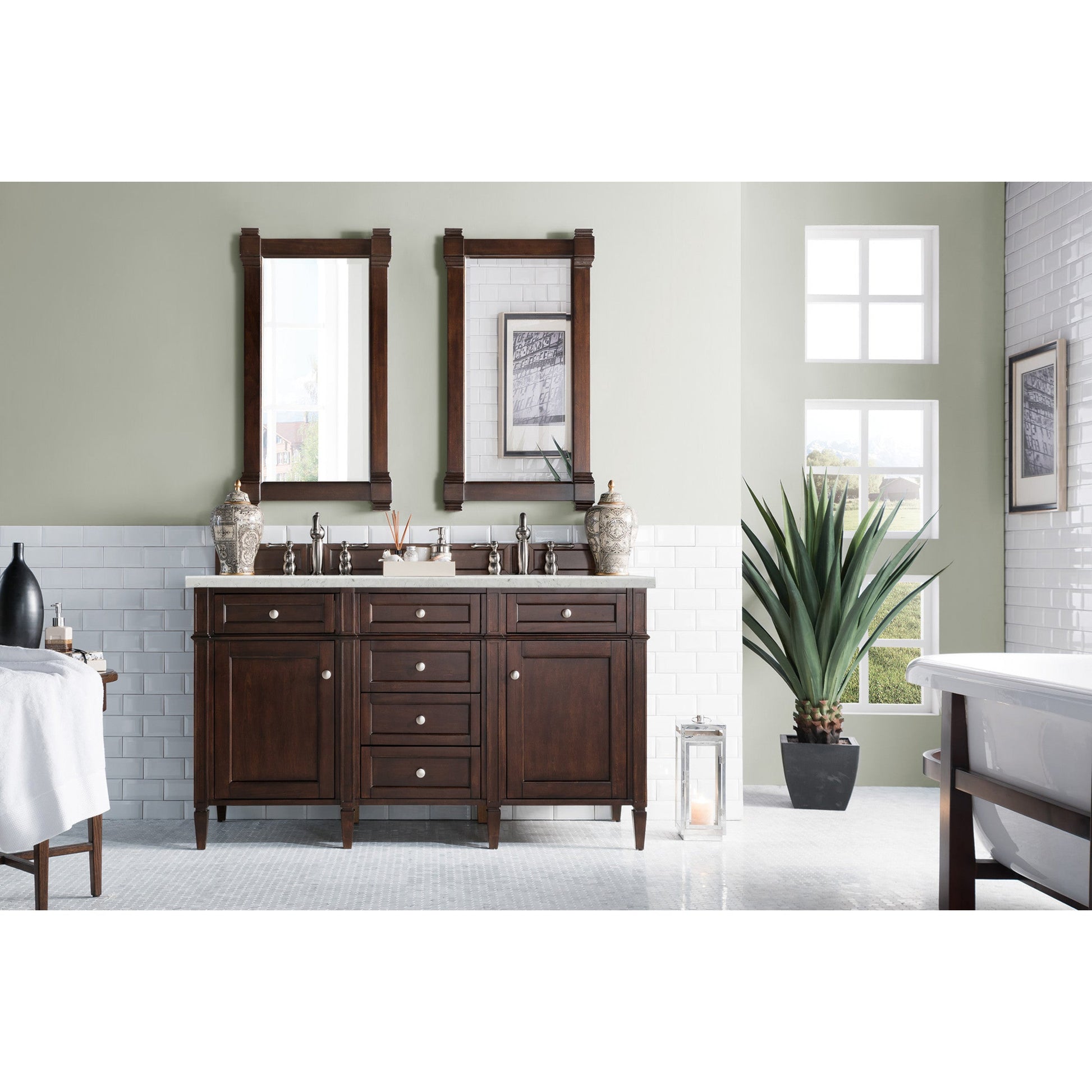 Burnished Mahogany / Eternal Jasmine Pearl - 3 Faucet Holes
