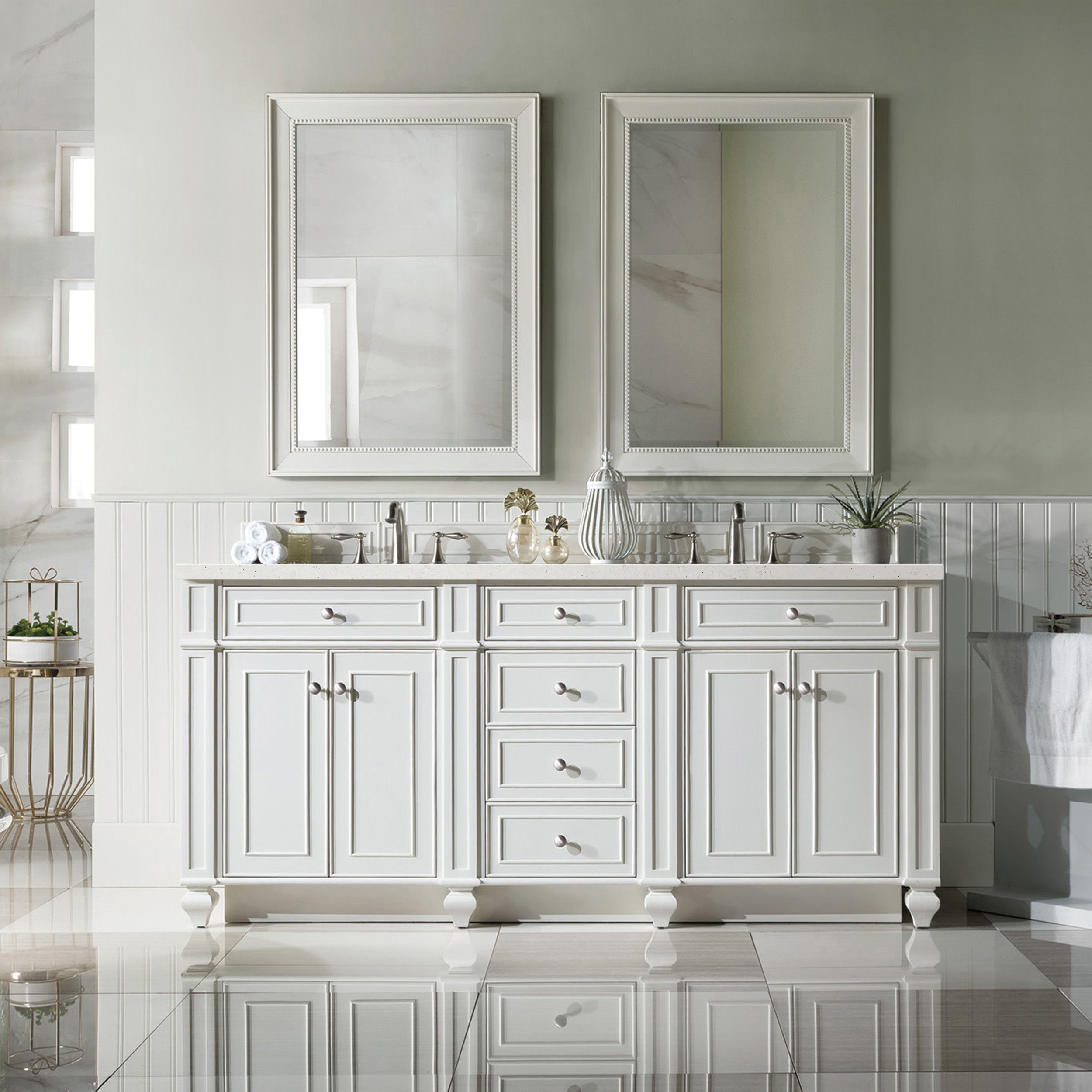 Bright White / Lime Delight - 3 Faucet Holes