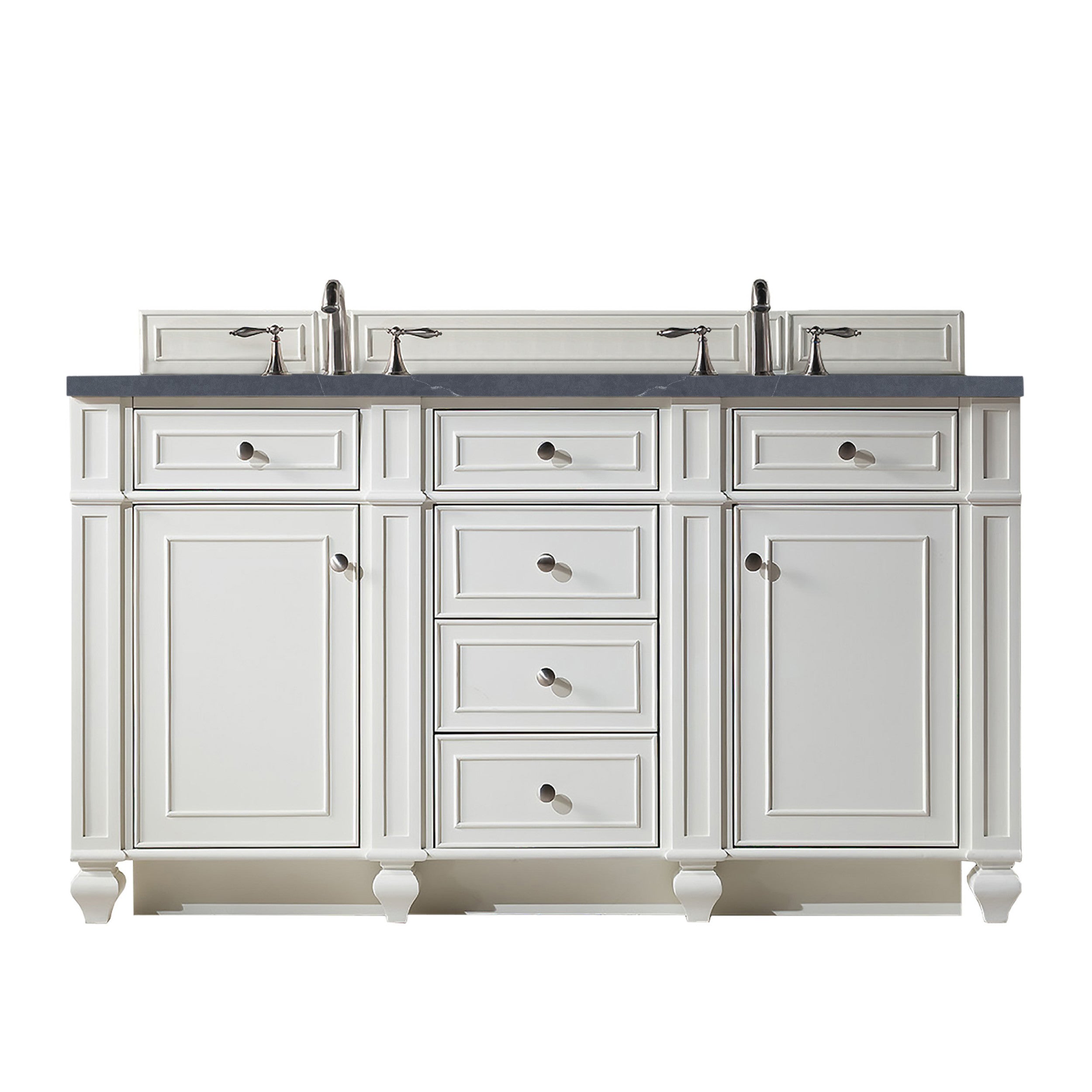 Bright White / Charcoal Soapstone - 3 Faucet Holes