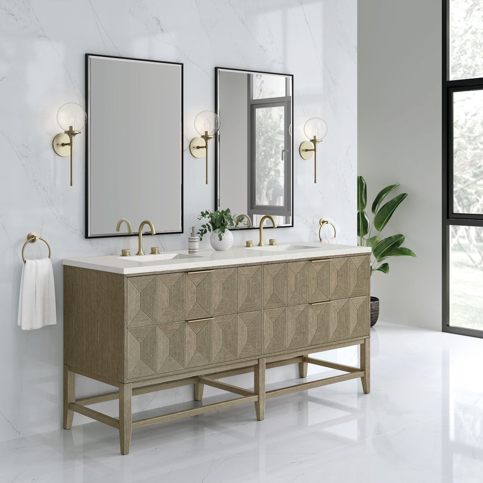 Pebble Oak / Lime Delight - 3 Faucet Holes