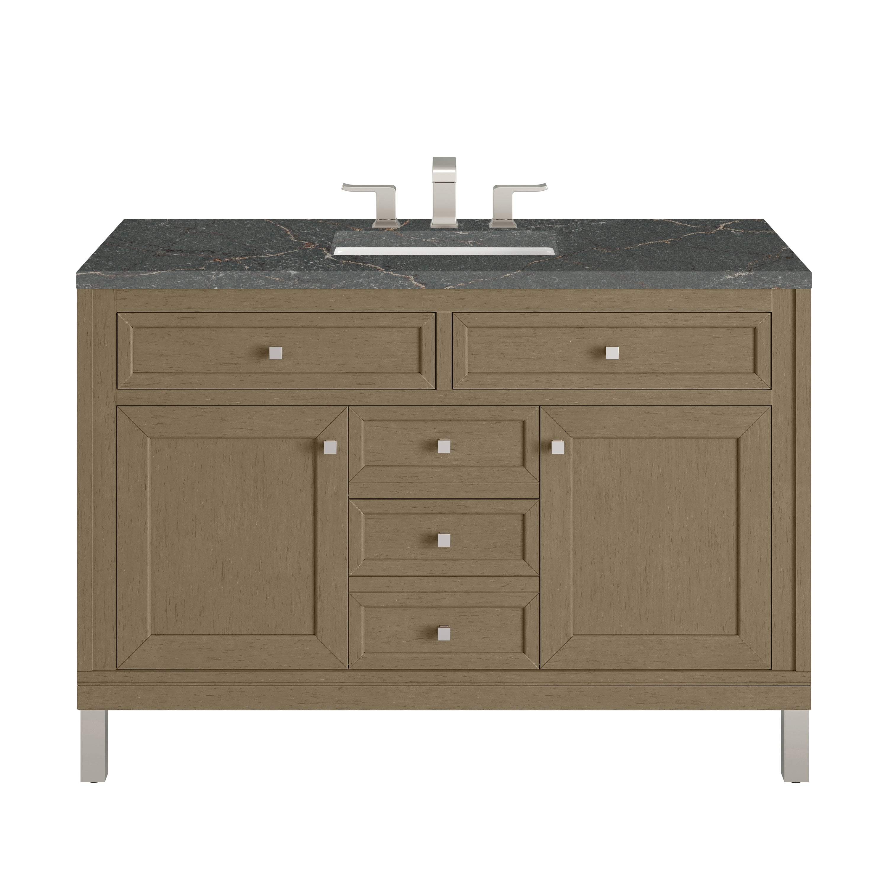 Walnut Whisper / Parisien Bleu - 3 Faucet Holes
