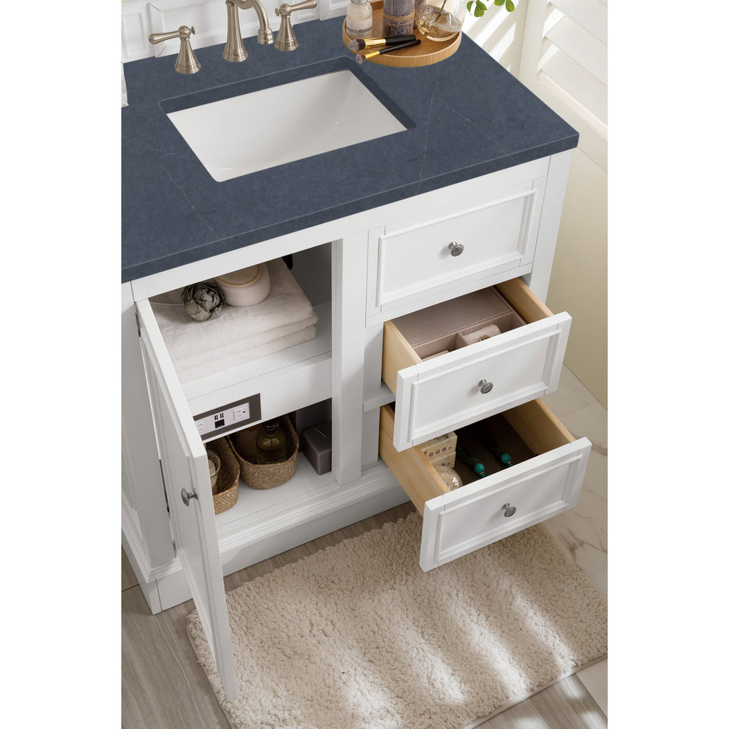 Bright White / Charcoal Soapstone - 3 Faucet Holes