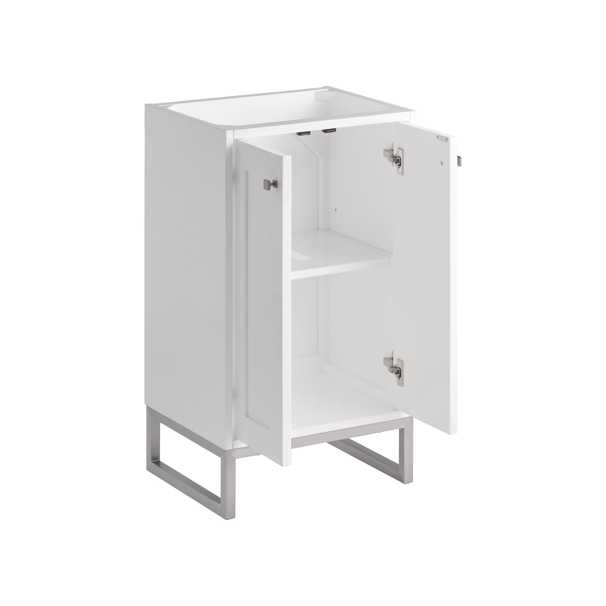Glossy White / Brushed Nickel
