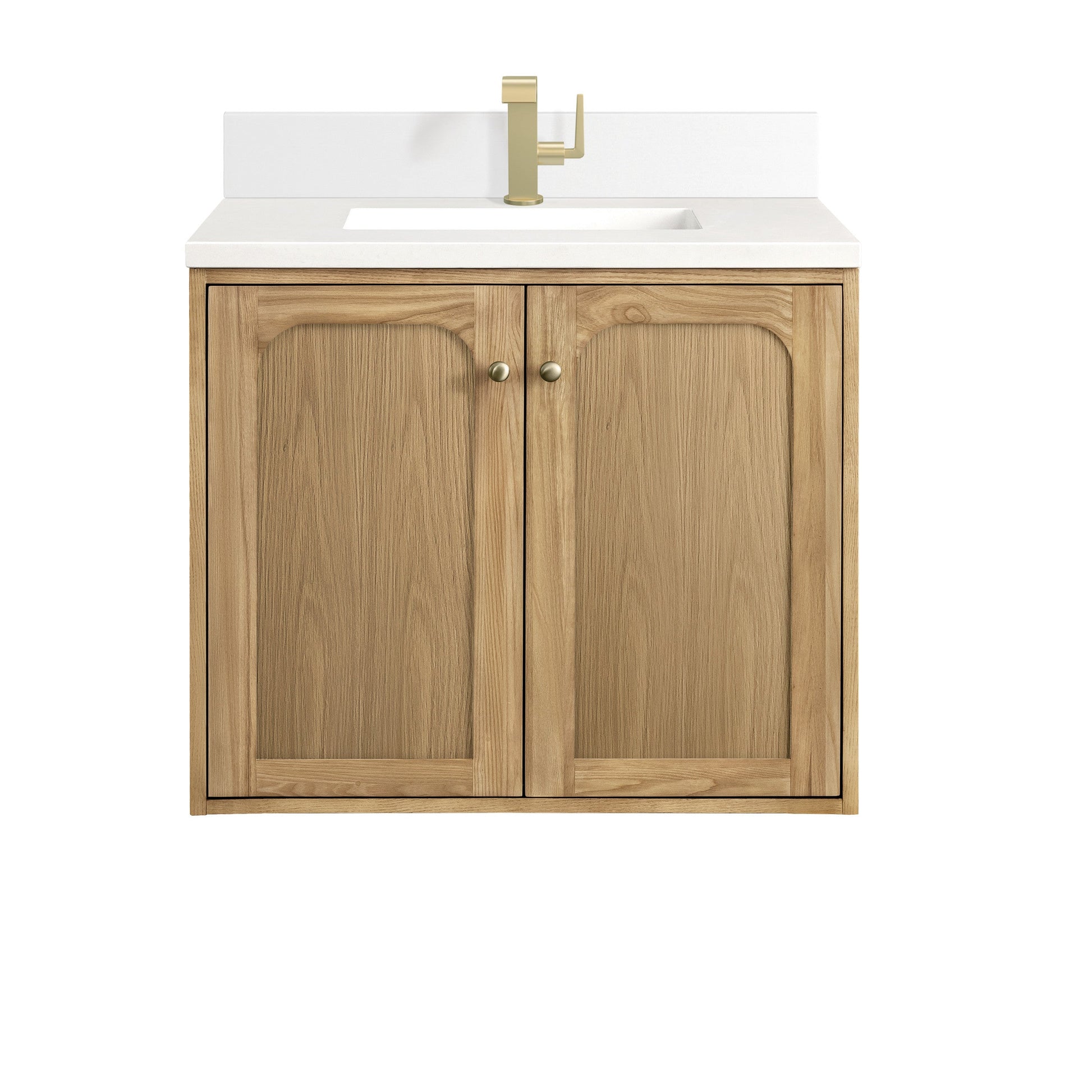 Light Natural Oak / White Zeus - 1 Faucet Hole