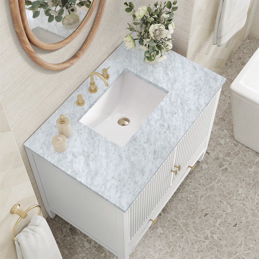 Bright White / Carrara White - 3 Faucet Holes