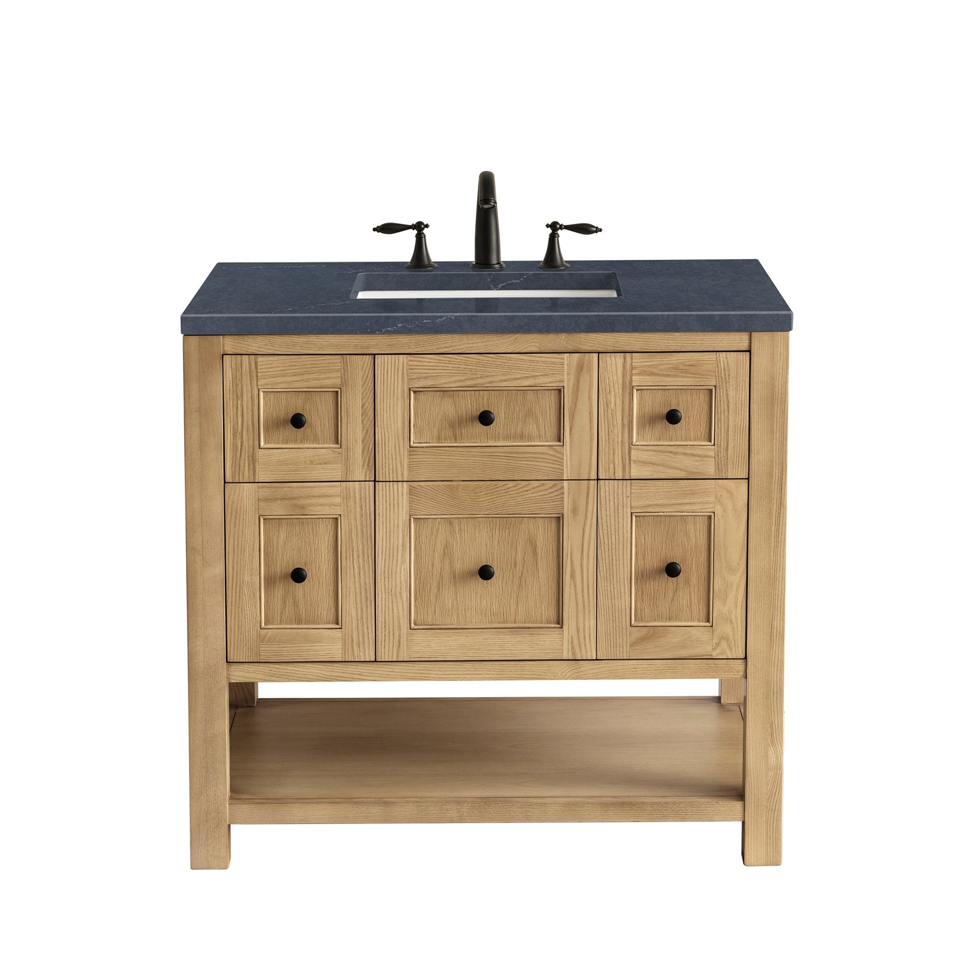 Light Natural Oak / Charcoal Soapstone - 3 Faucet Holes
