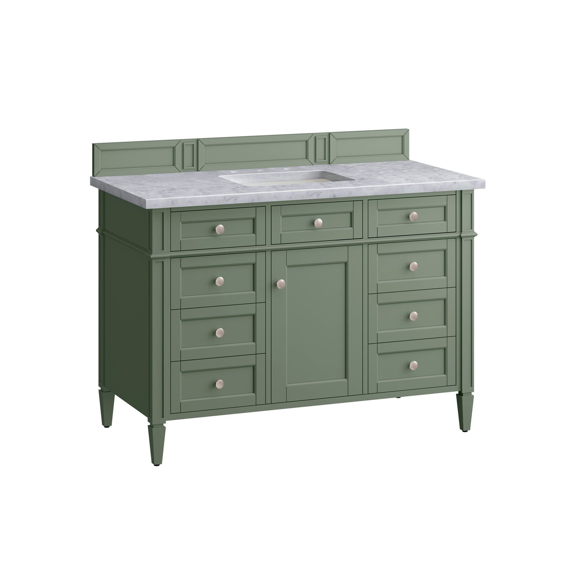 Smokey Celadon / Carrara White - 3 Faucet Holes