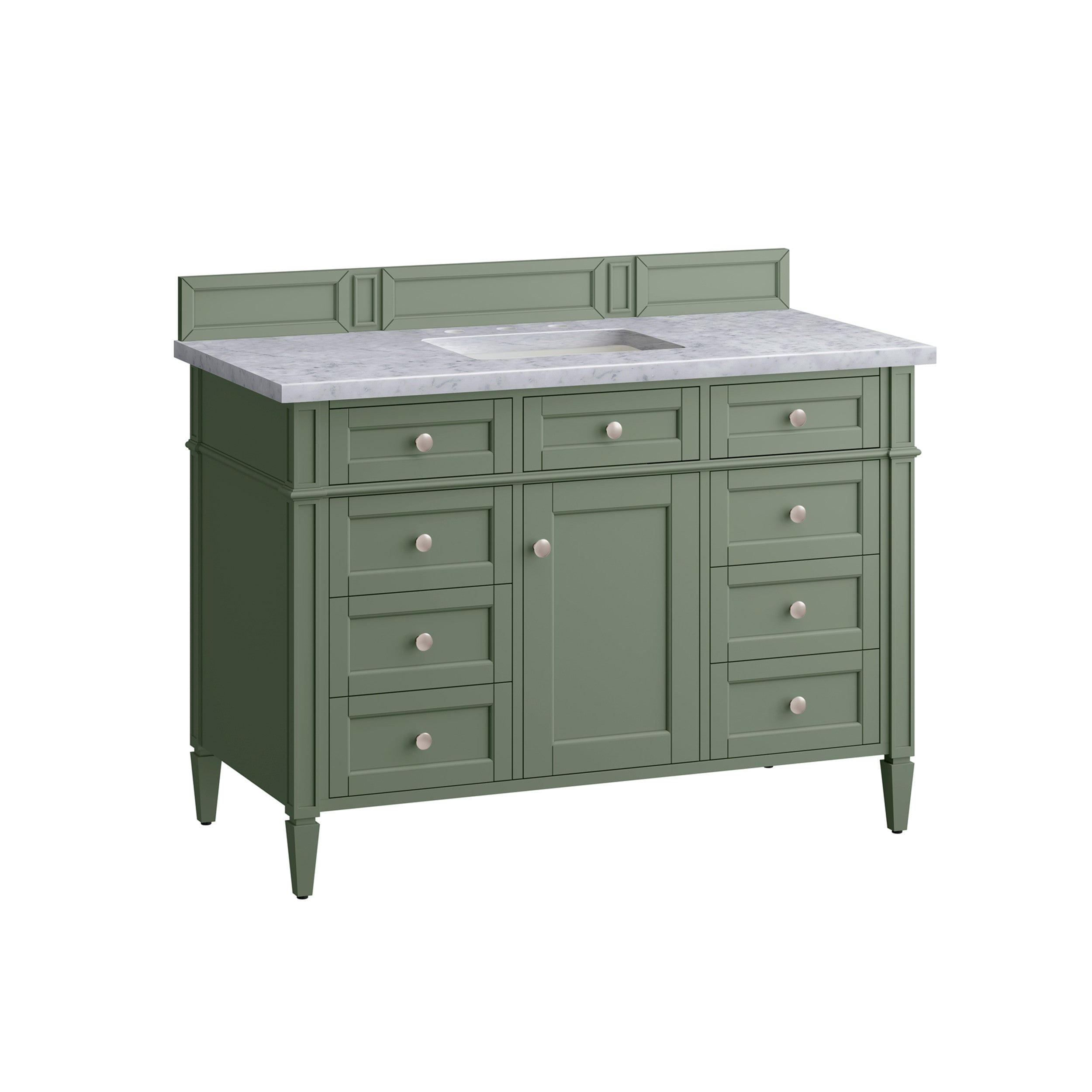Smokey Celadon / Carrara White - 3 Faucet Holes