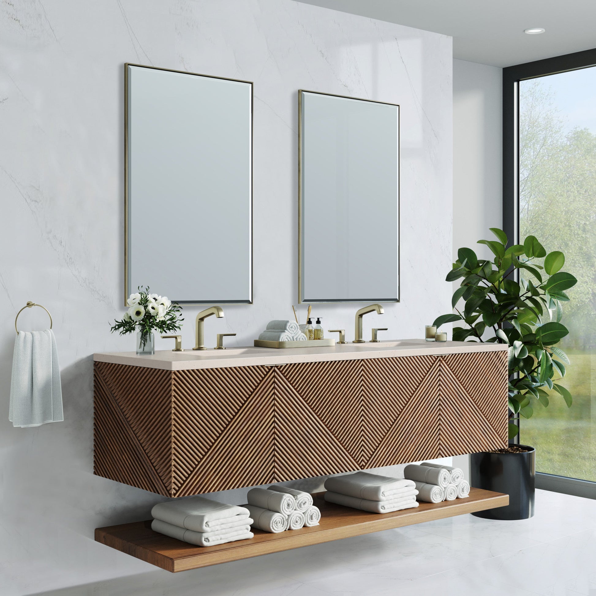 Chestnut / Eternal Marfil - 3 Faucet Holes