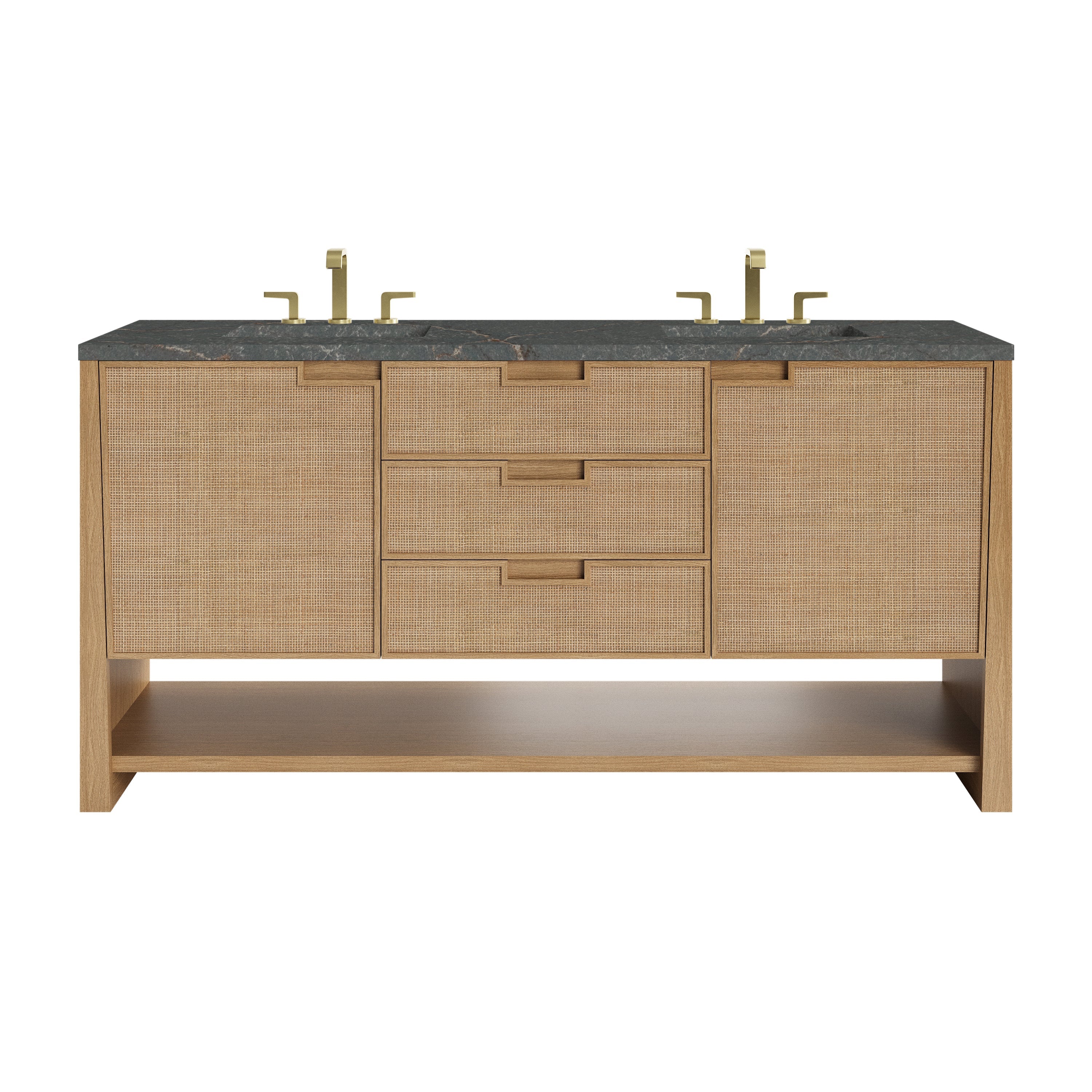 Seaside Oak / Parisien Bleu - 3 Faucet Holes