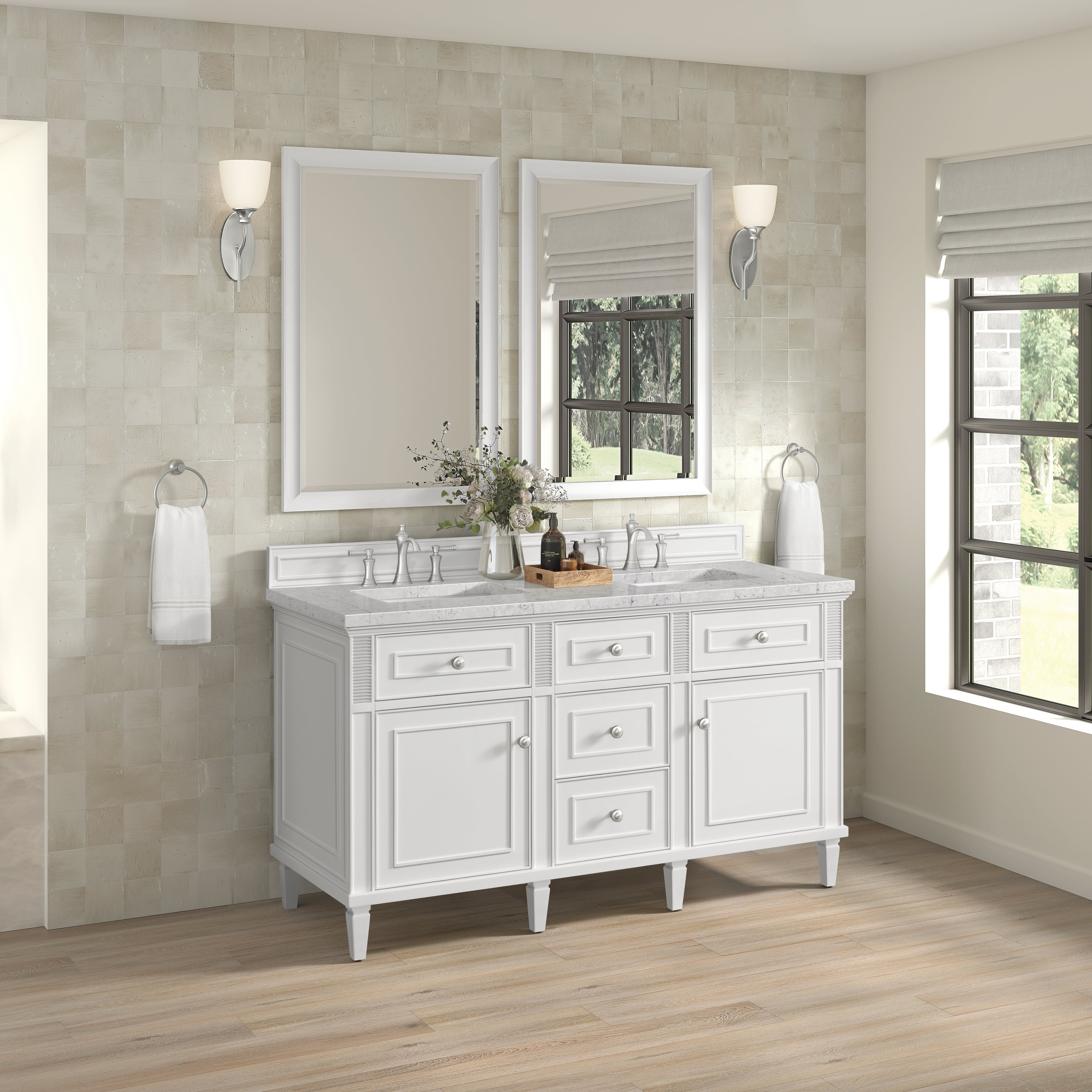 Bright White / Eternal Jasmine Pearl - 3 Faucet Holes