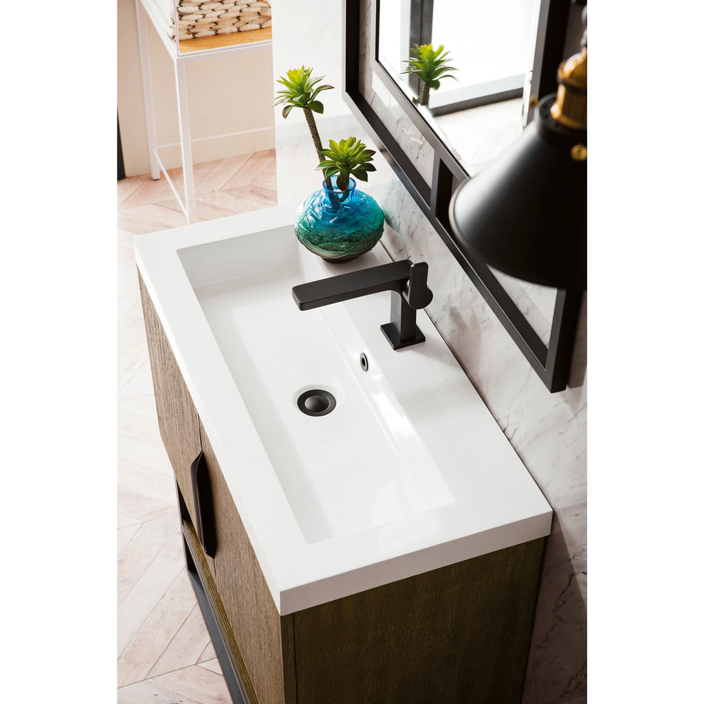 Latte Oak / Matte Black / Glossy White - 1 Faucet Hole