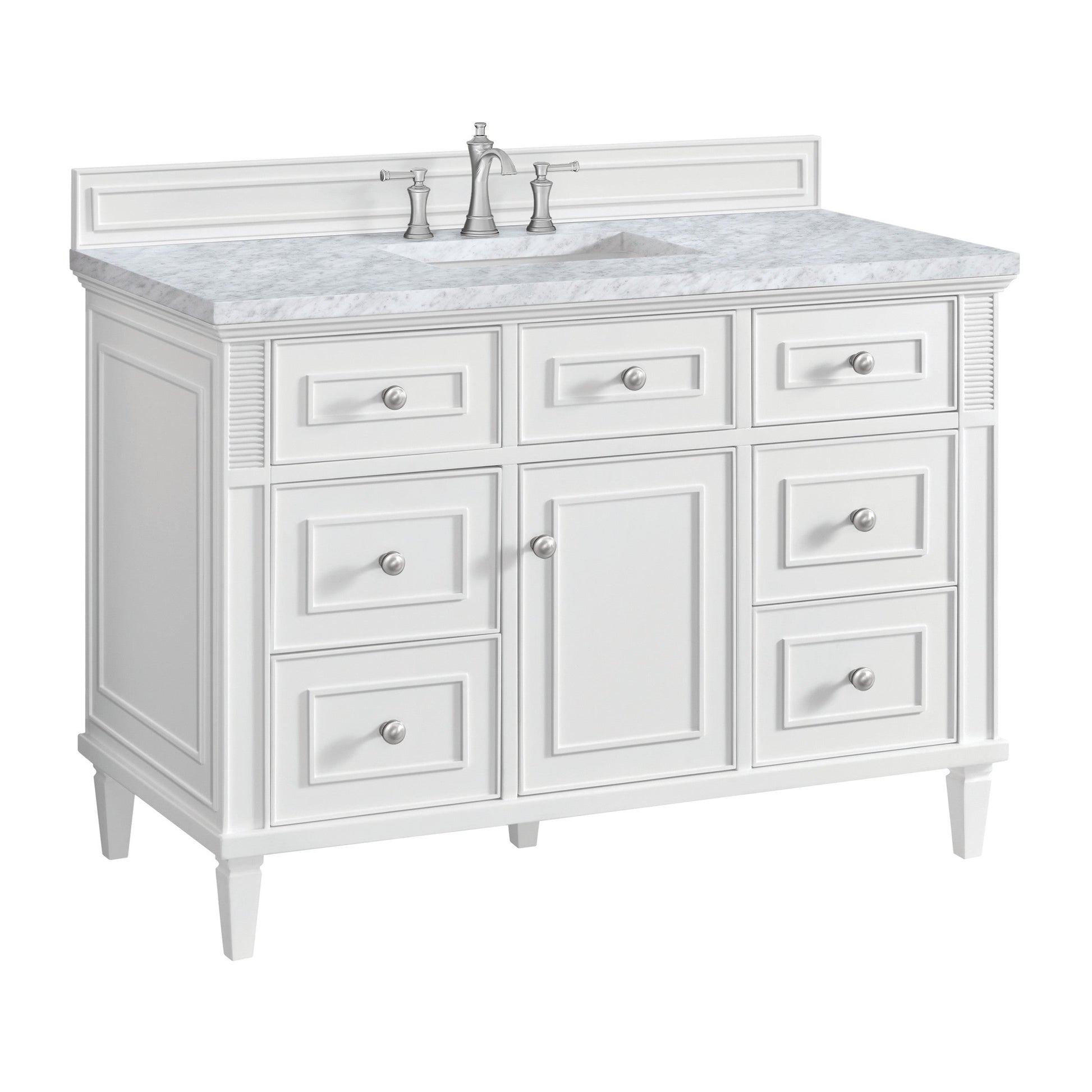 Bright White / Carrara White - 3 Faucet Holes