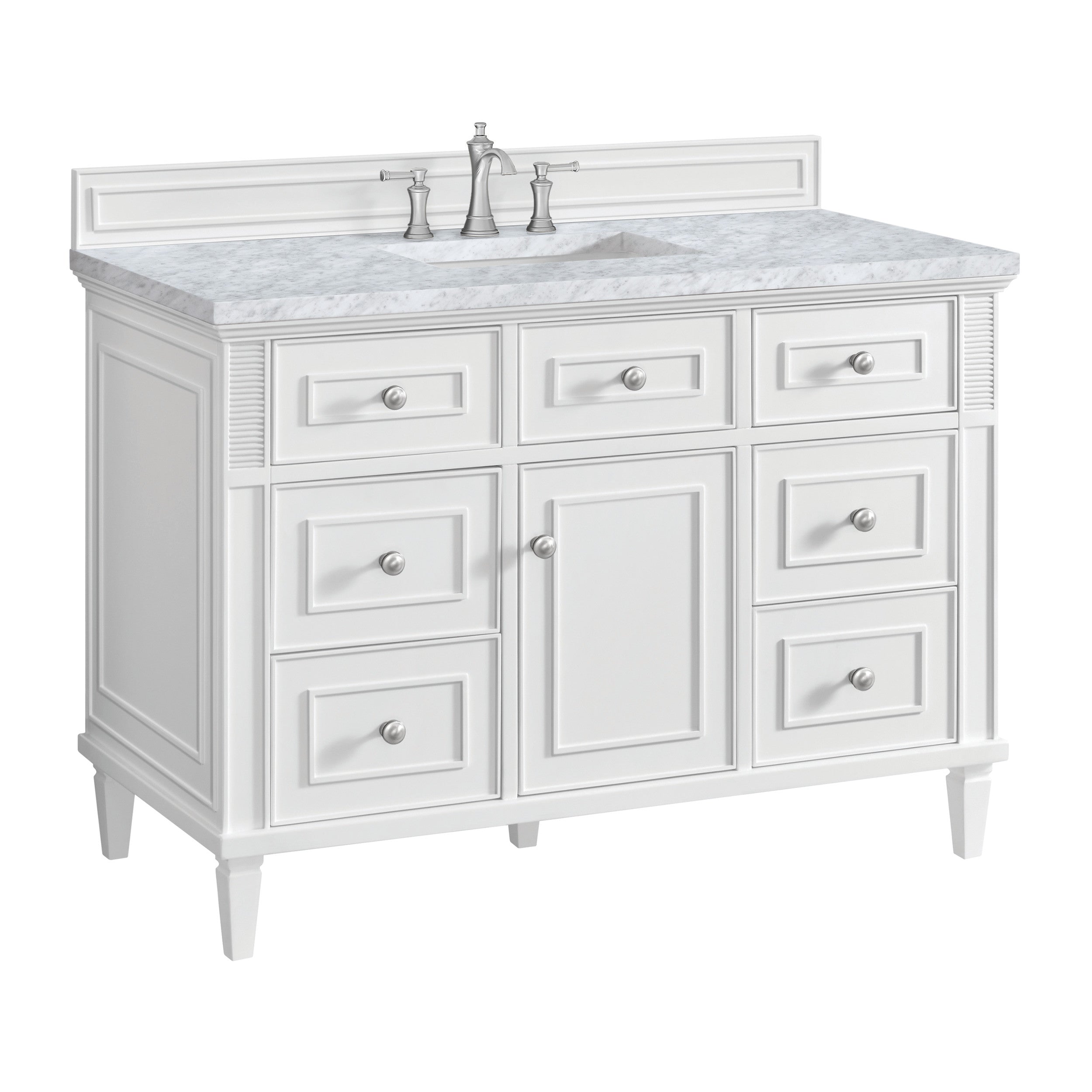 Bright White / Carrara White - 3 Faucet Holes