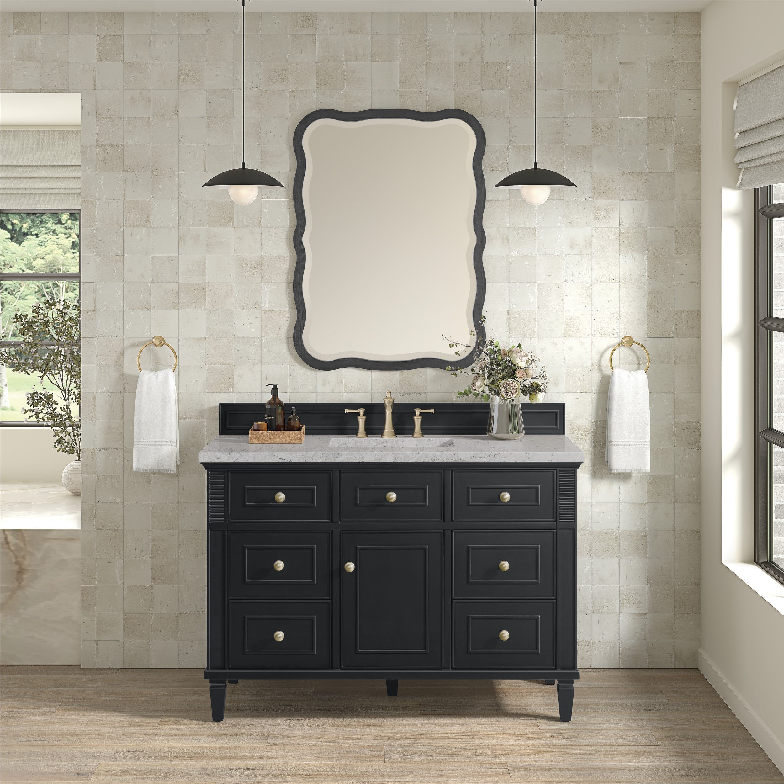 Black Onyx / Eternal Jasmine Pearl - 3 Faucet Holes