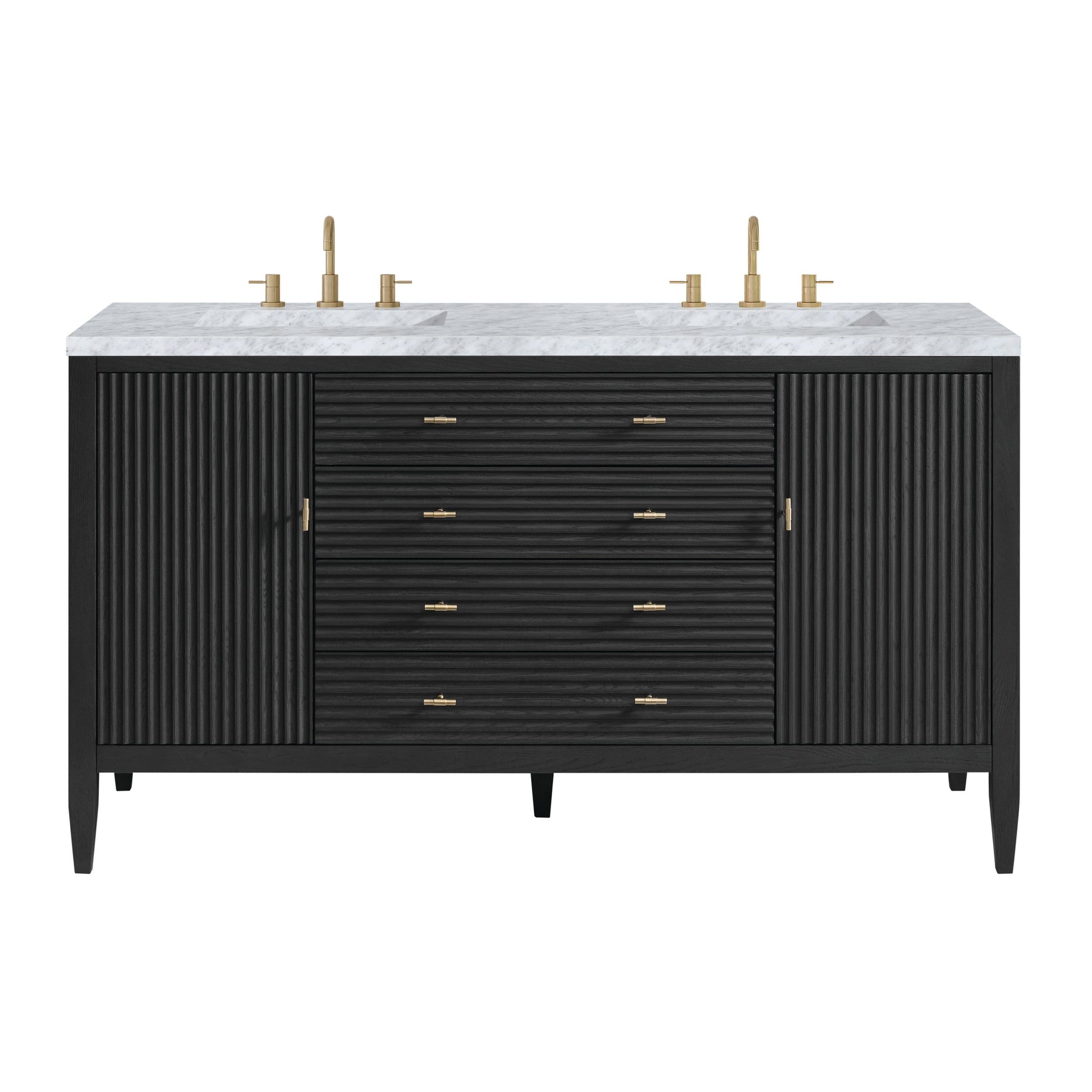 Carbon Oak / Carrara White - 3 Faucet Holes