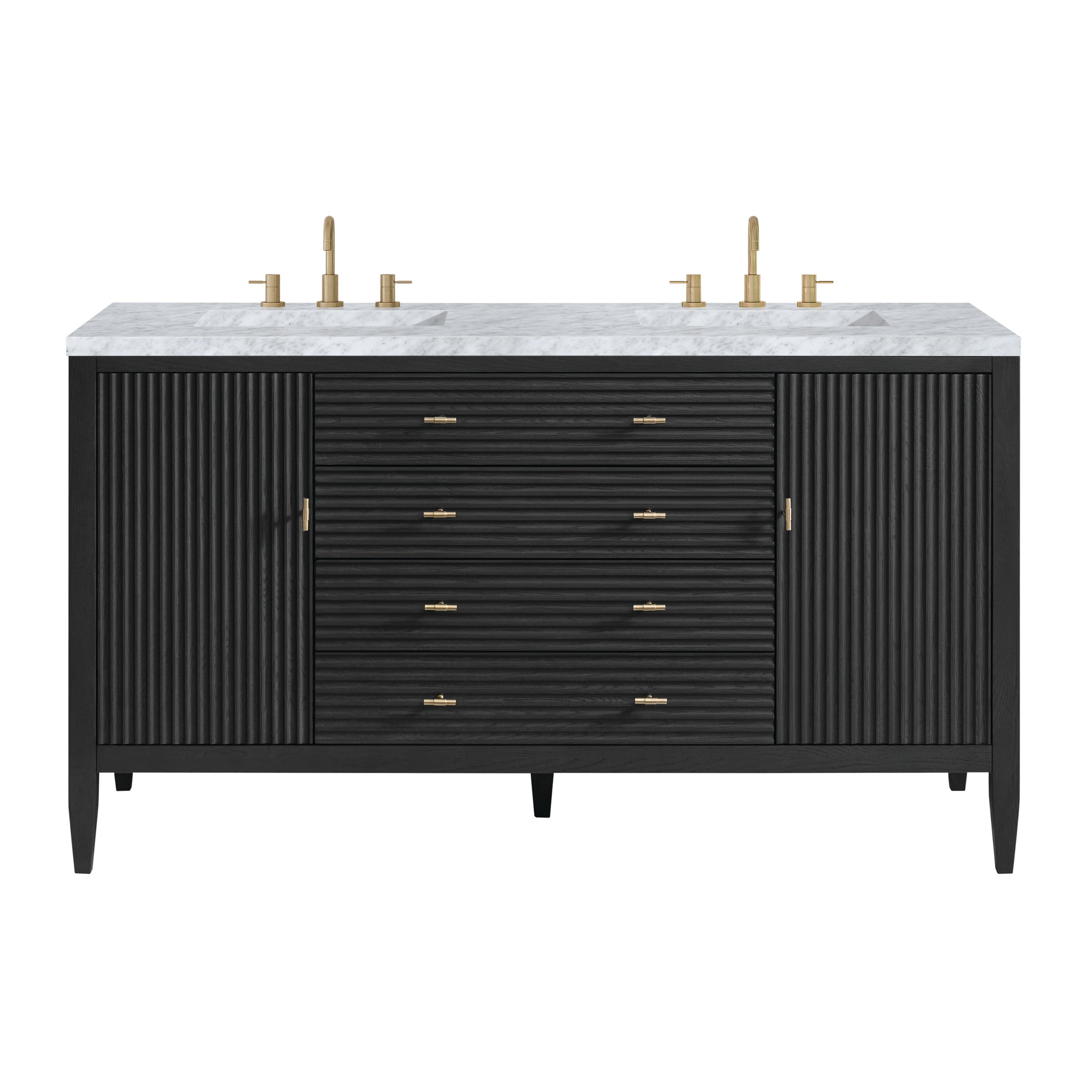 Carbon Oak / Carrara White - 3 Faucet Holes