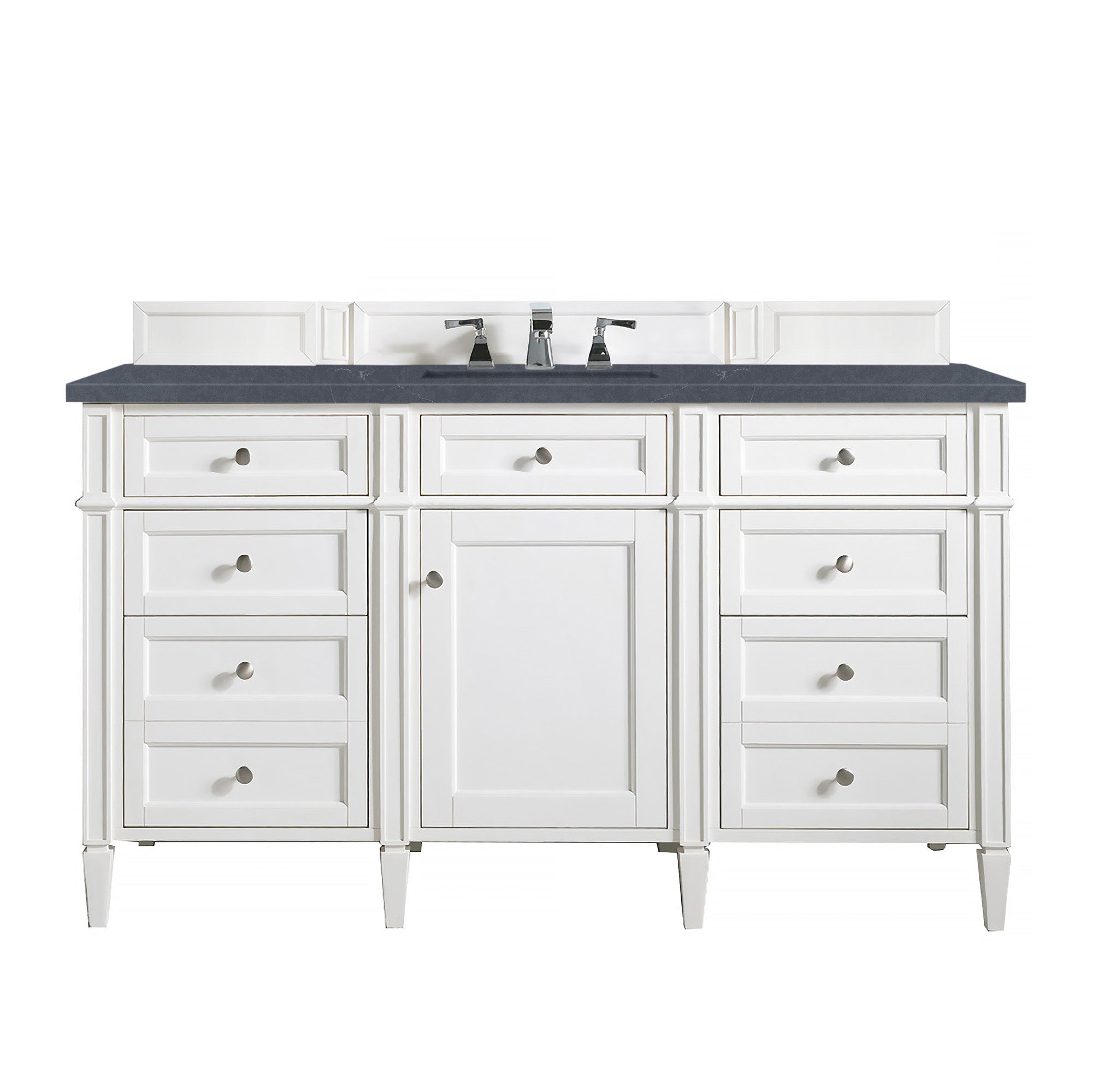 Bright White / Charcoal Soapstone - 3 Faucet Holes