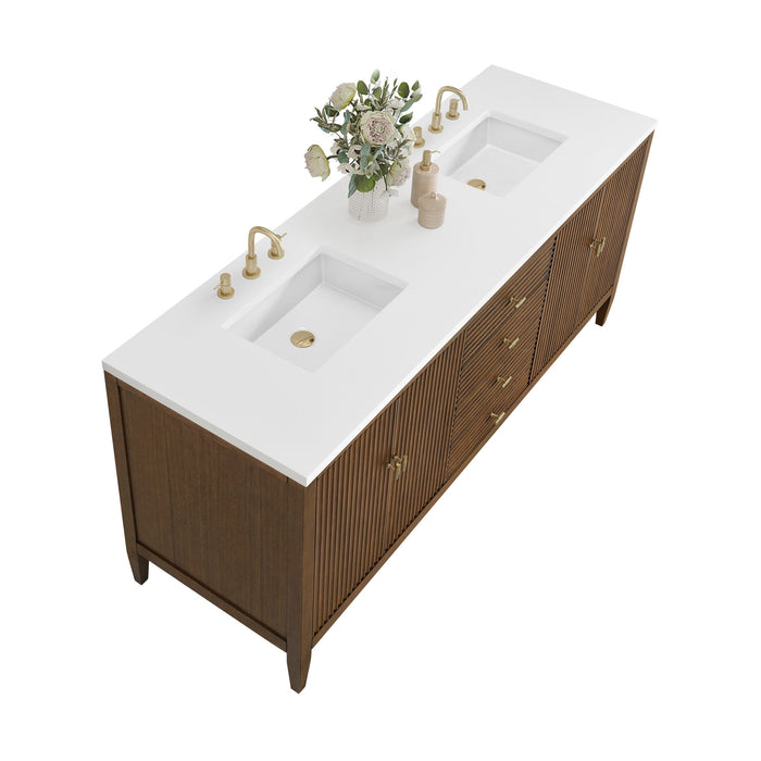 Mid-Century Walnut / White Zeus - 3 Faucet Holes