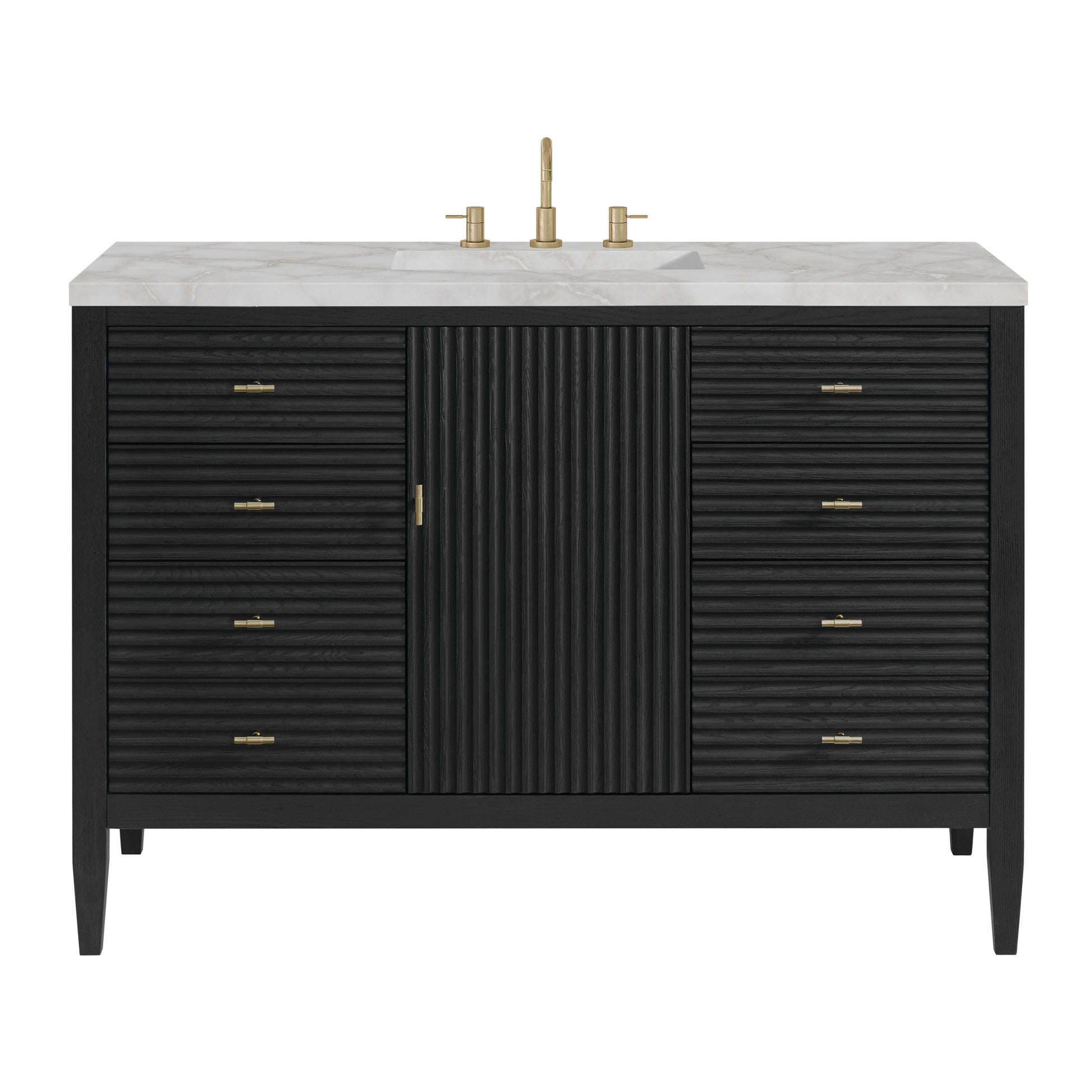 Carbon Oak / Victorian Silver - 3 Faucet Holes