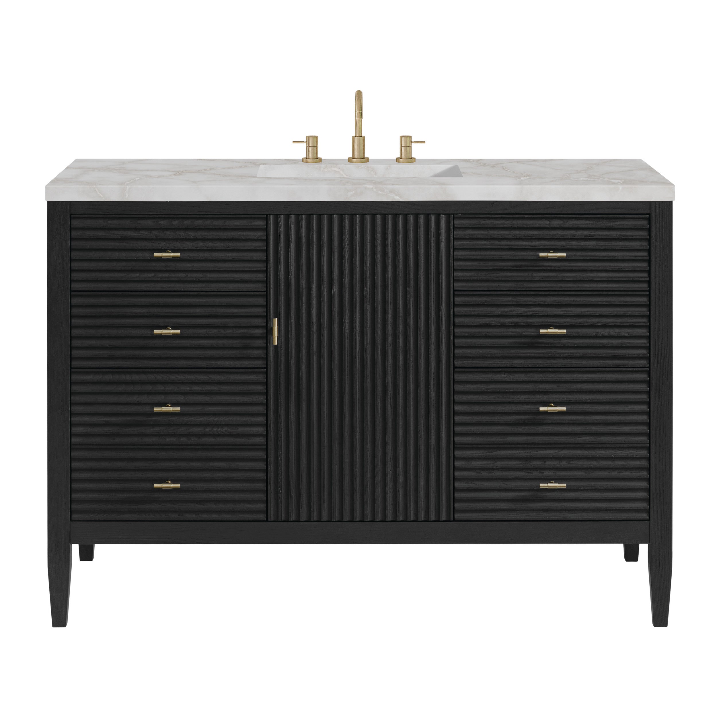 Carbon Oak / Victorian Silver - 3 Faucet Holes