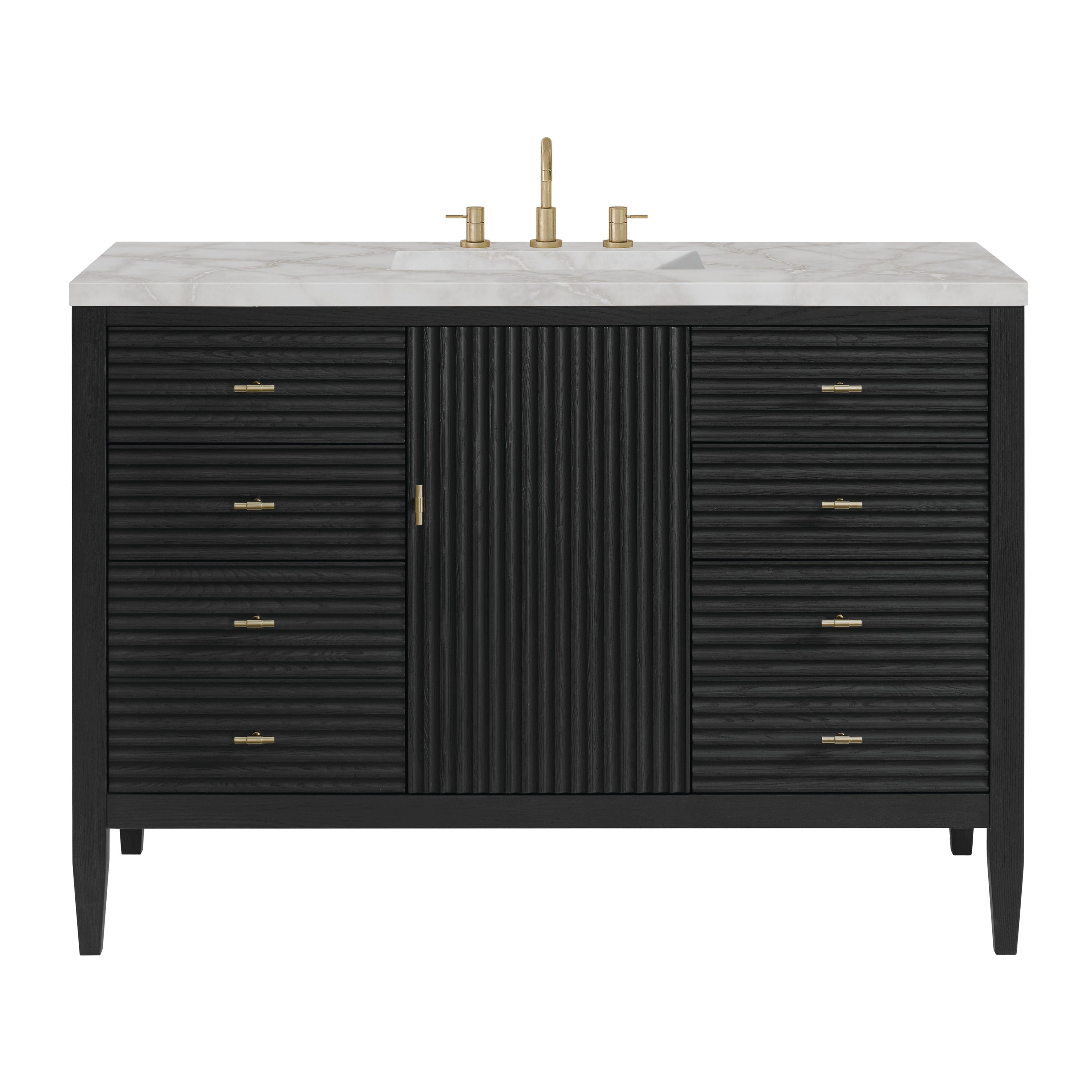 Carbon Oak / Victorian Silver - 3 Faucet Holes