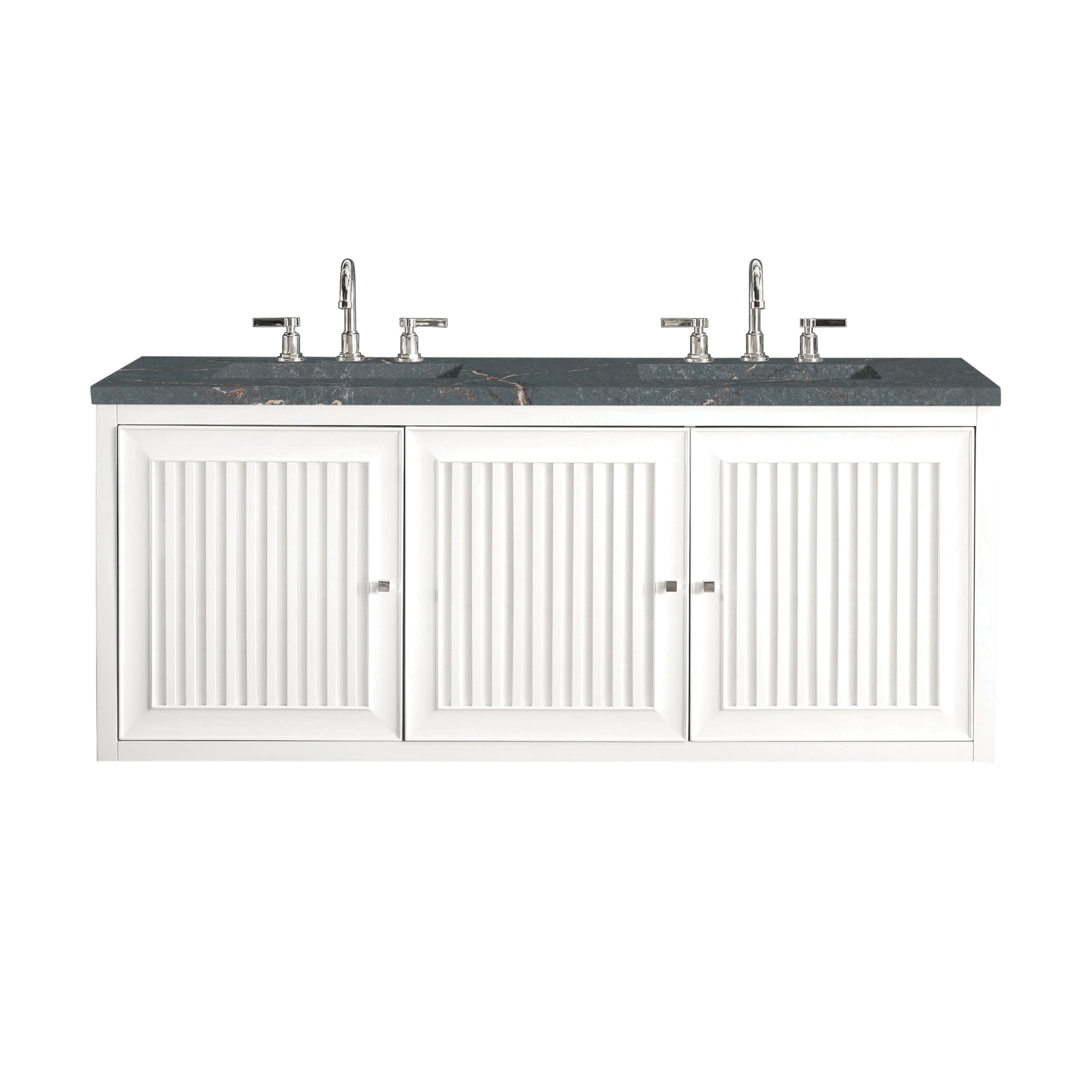 Glossy White / Parisien Bleu - 3 Faucet Holes