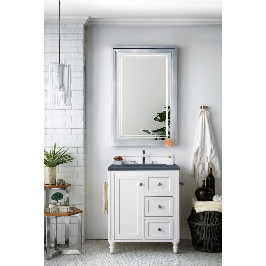 Bright White / Charcoal Soapstone - 3 Faucet Holes