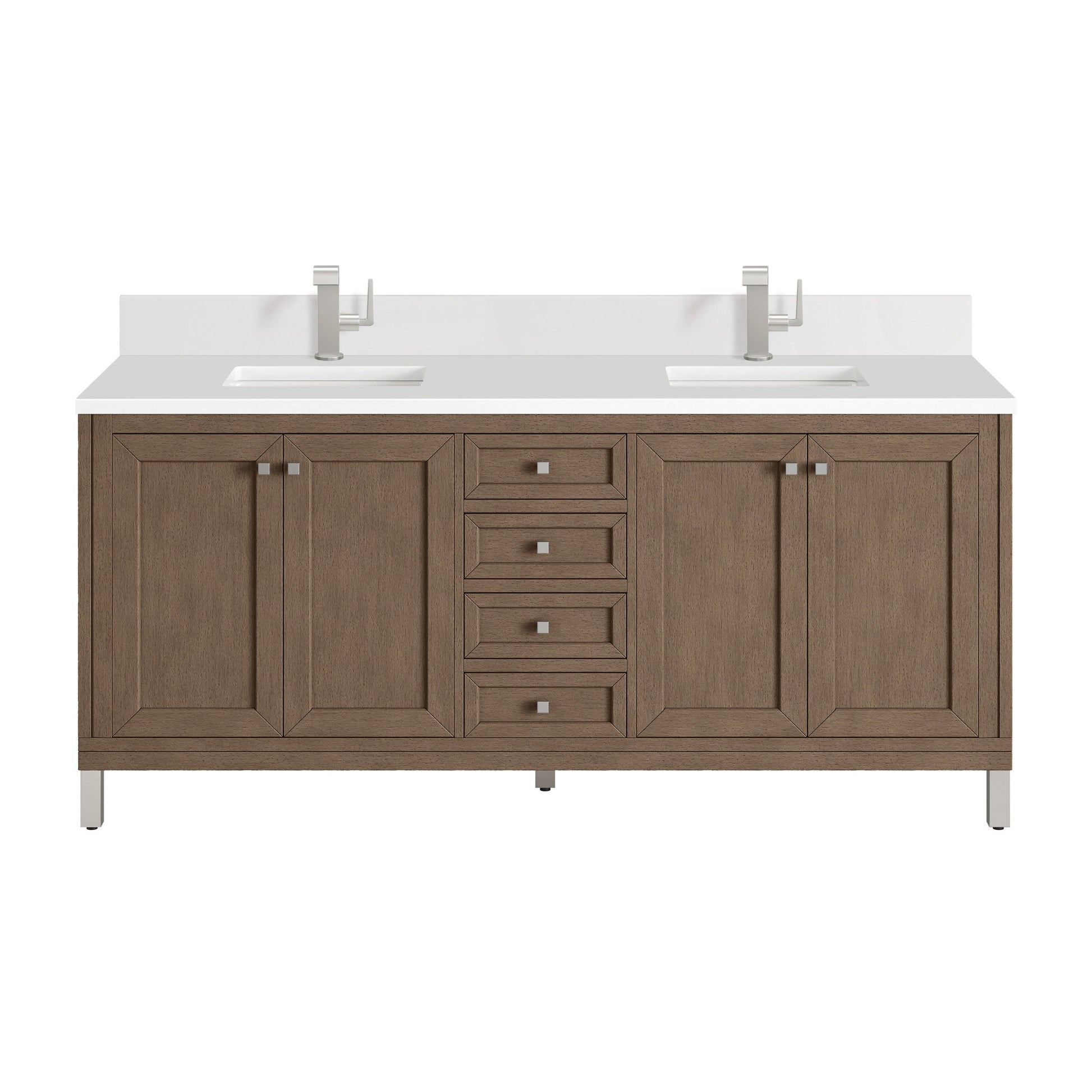 Whitewashed Walnut / White Zeus - 1 Faucet Hole