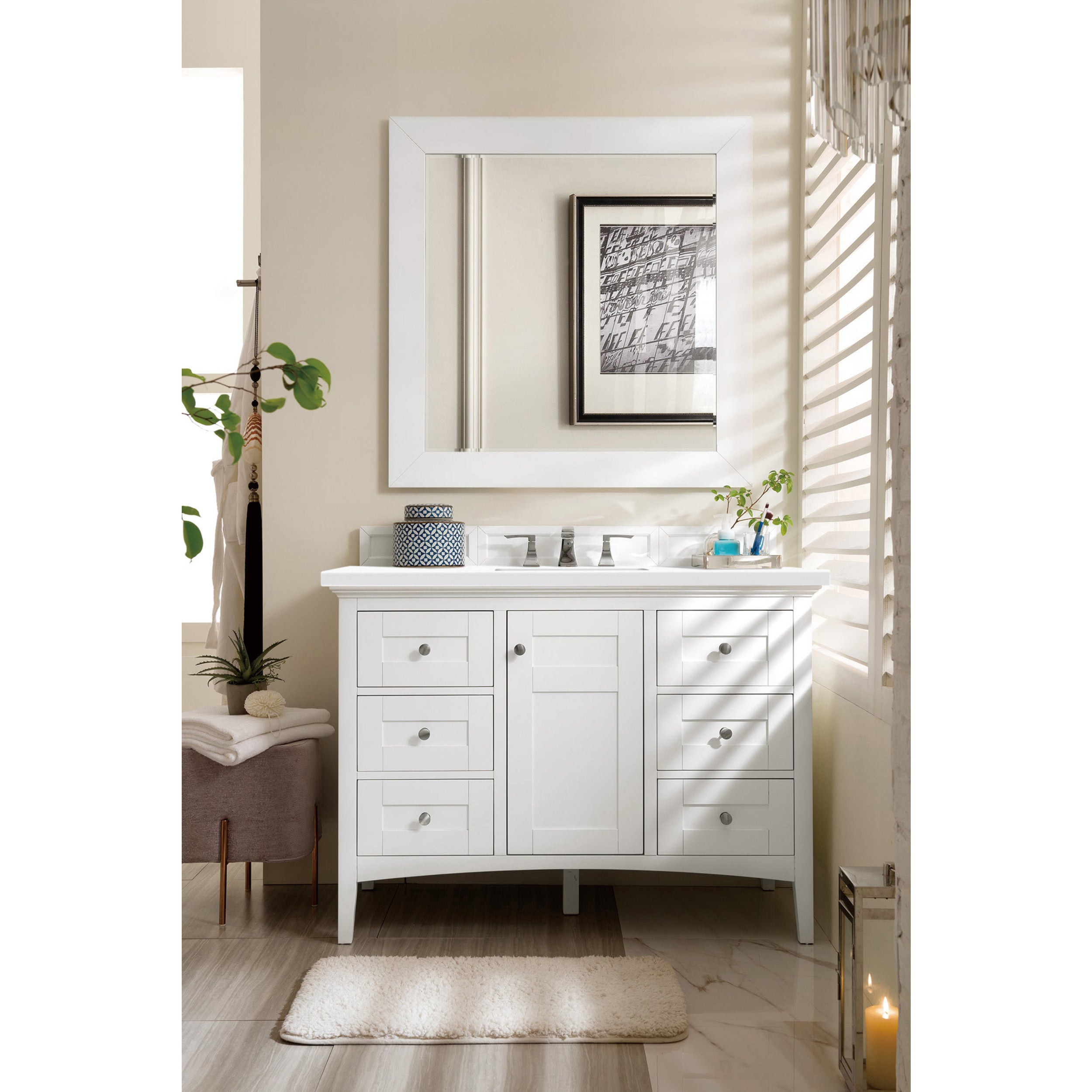 Bright White / White Zeus - 3 Faucet Holes