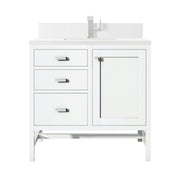 Glossy White / White Zeus - 1 Faucet Hole