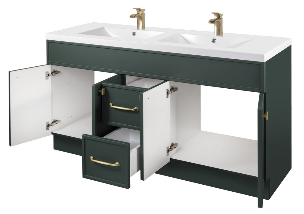 Shades 60" Double Sink Freestanding Vanity