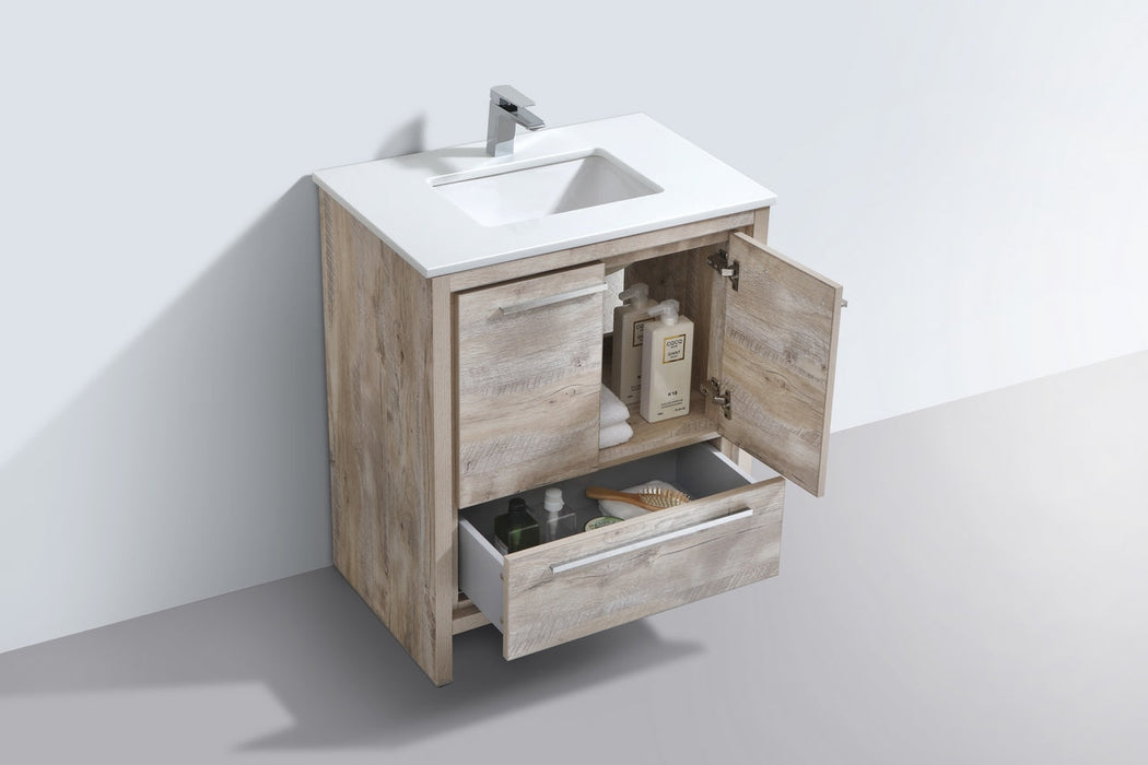 Dolce 30" Modern Bathroom Vanity with Quartz Counter-Top